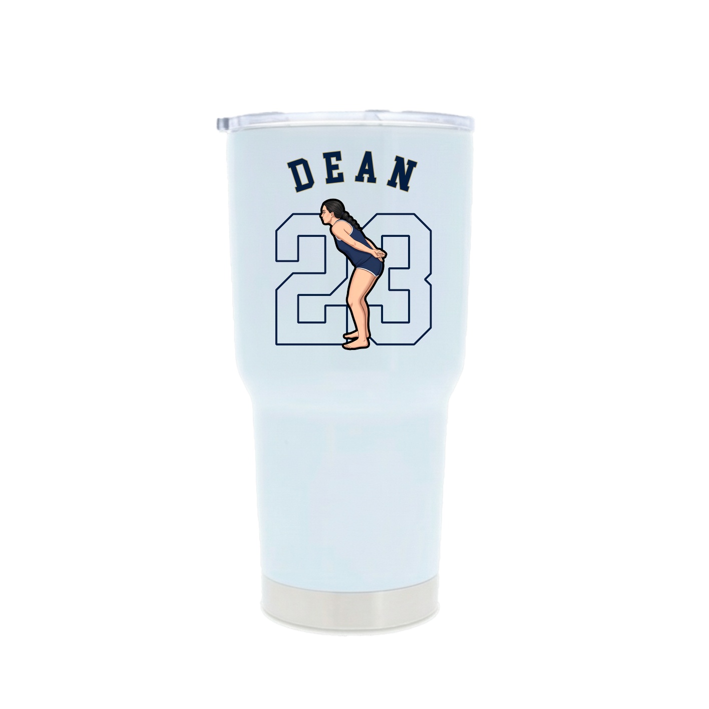 30oz Stainless Steel Tumbler — Shirsey Arch in White