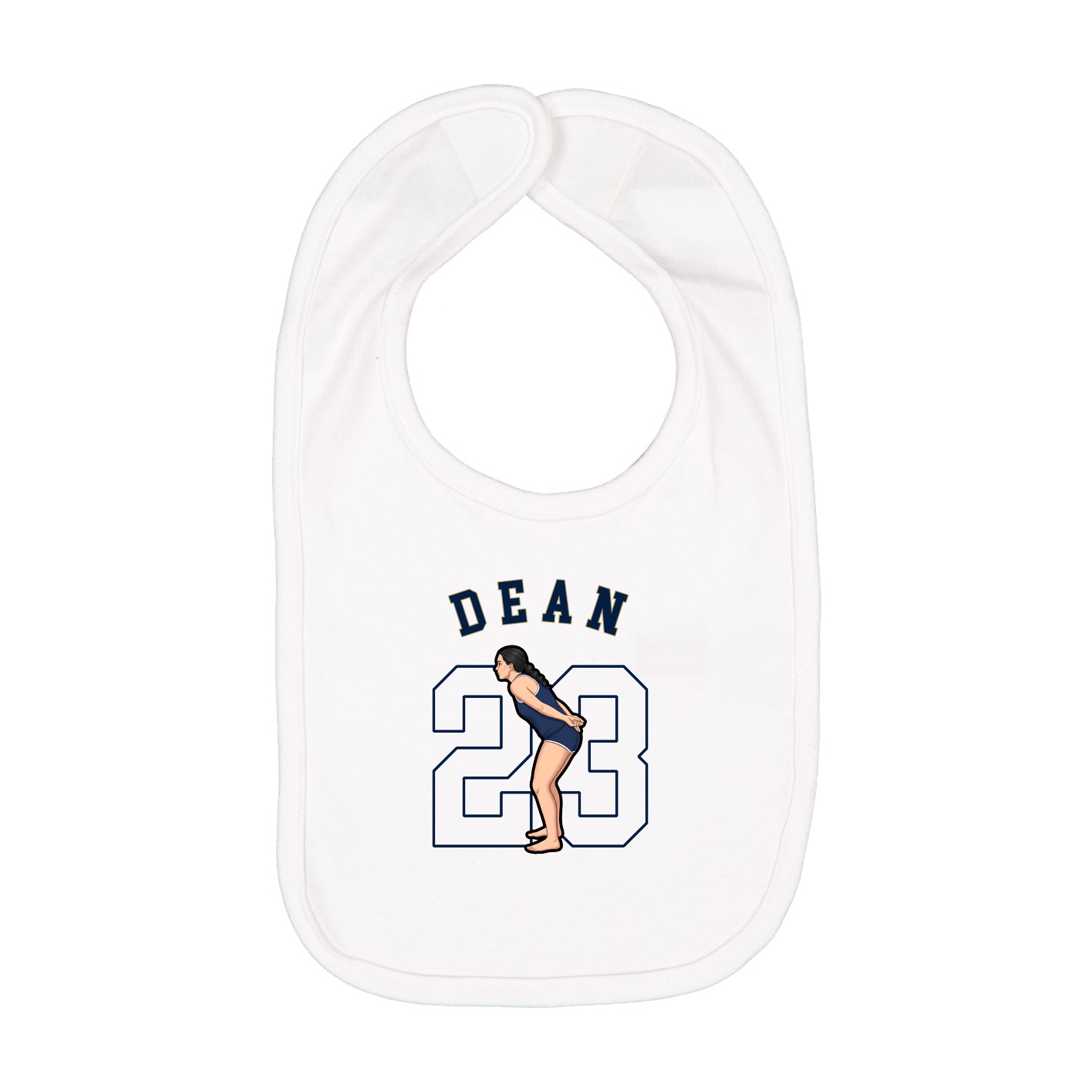 Infant Bib — Shirsey Arch in White
