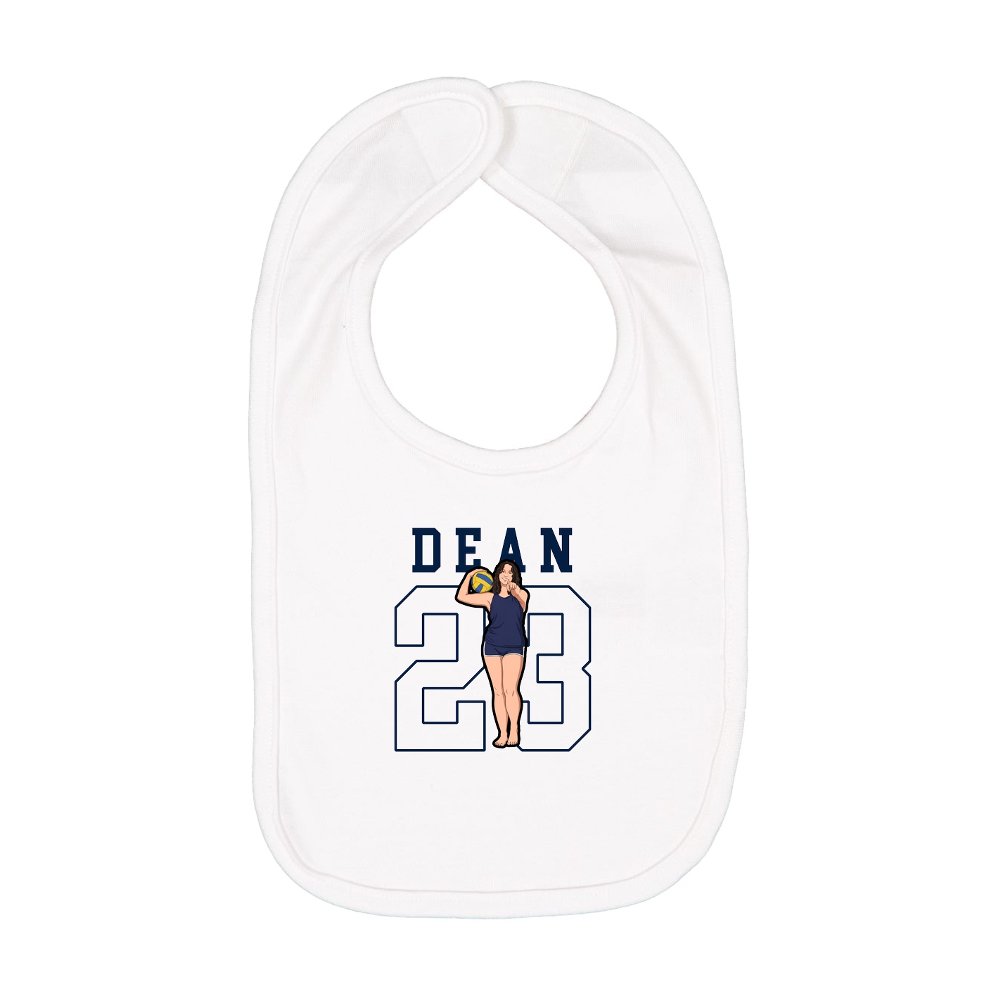Infant Bib — Shirsey in White