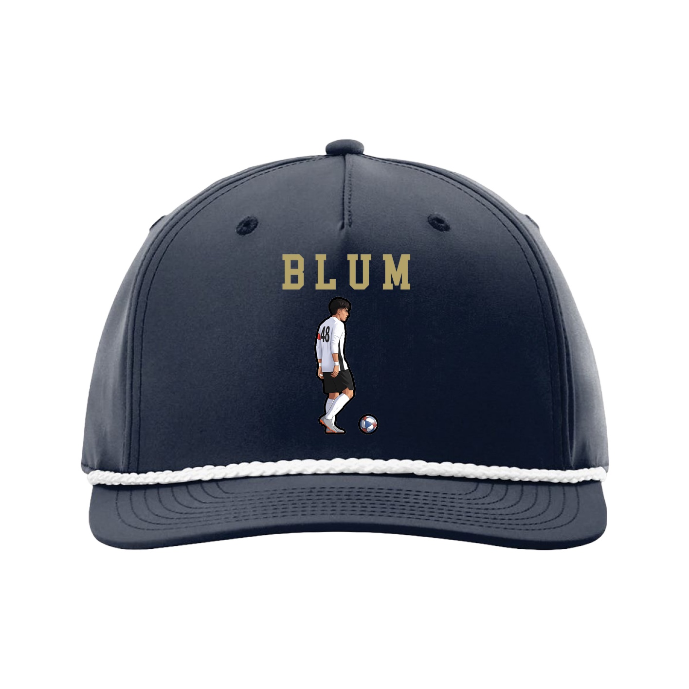 Five-Panel Classic Rope Cap — Shirsey in Navy