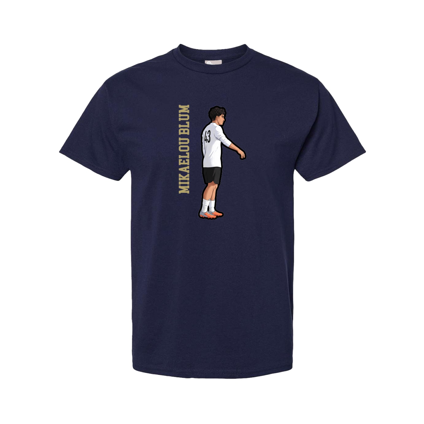 Tee — Name Vertical in Navy