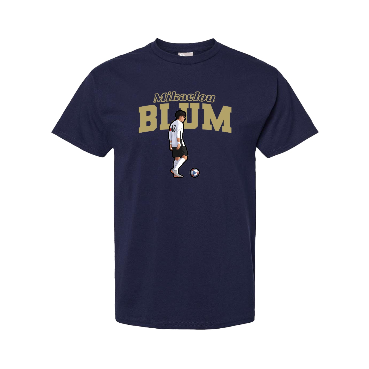 Youth Tee — Name Arch in Navy