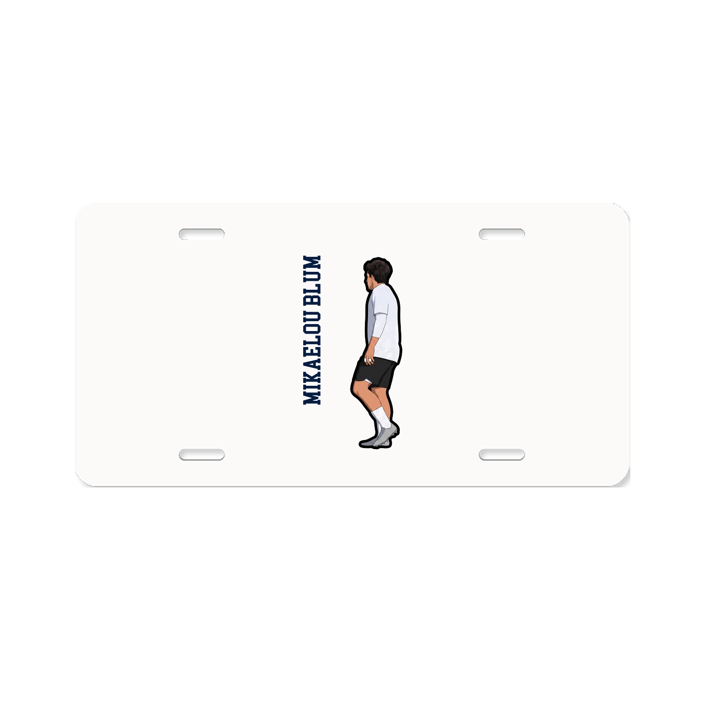 License Plate — Name Vertical in Classic