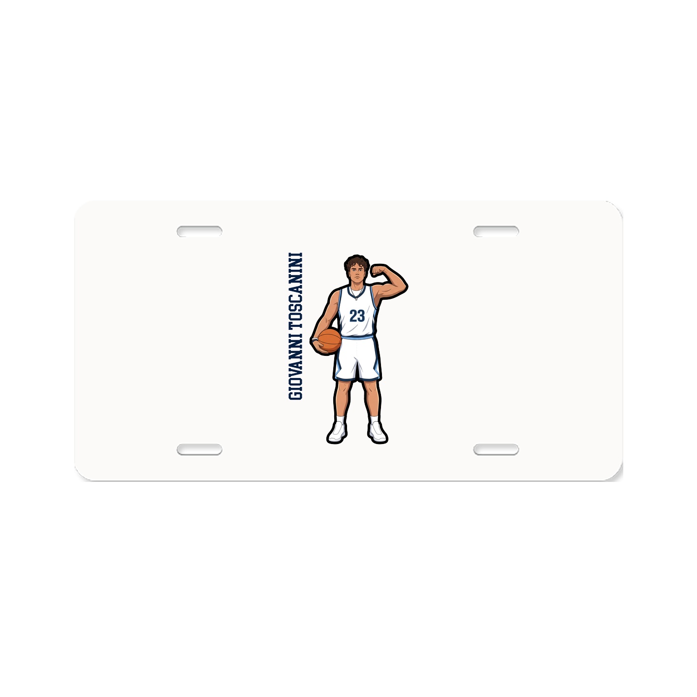 License Plate — Name Vertical in Classic