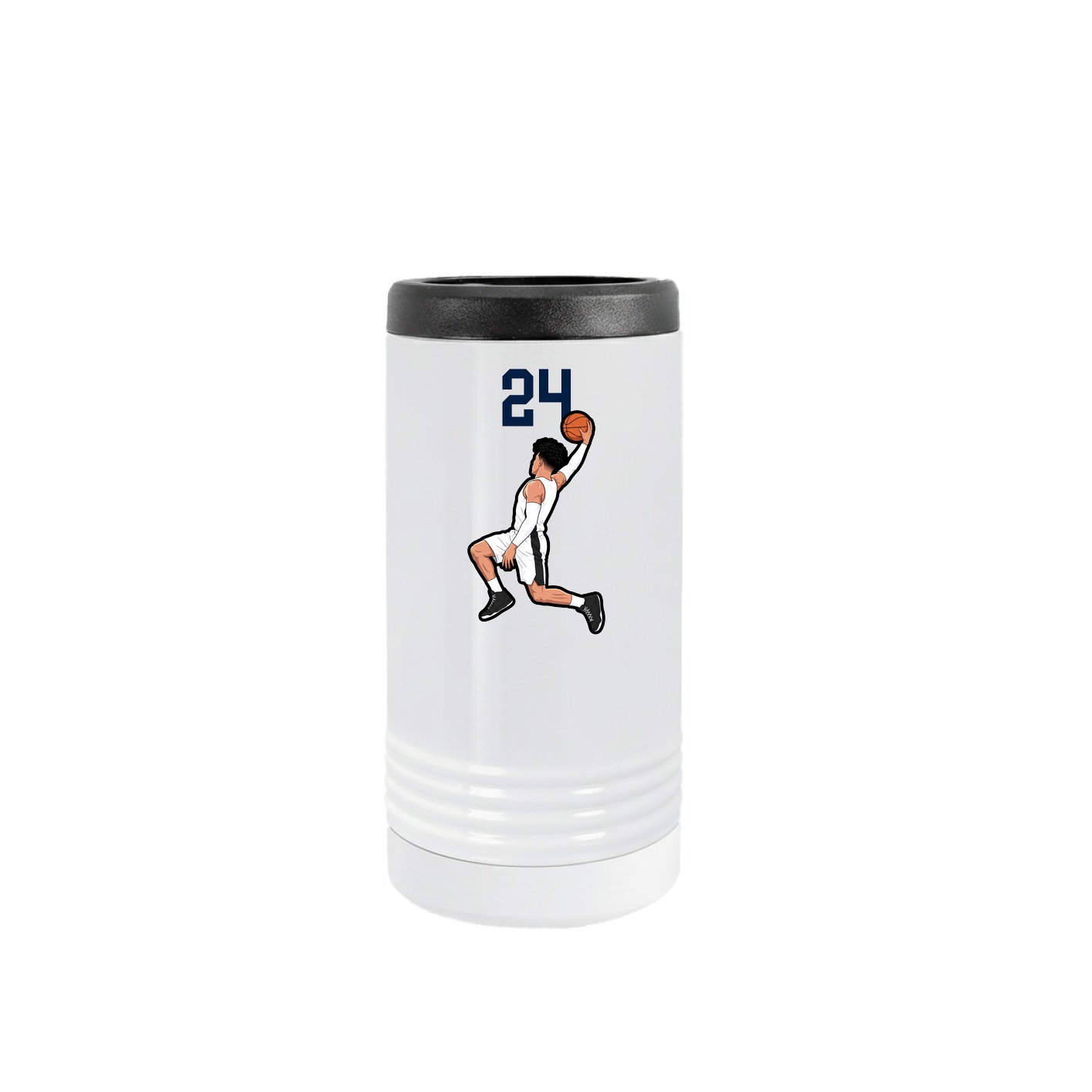 Slim Beverage Holder — Number Top in White