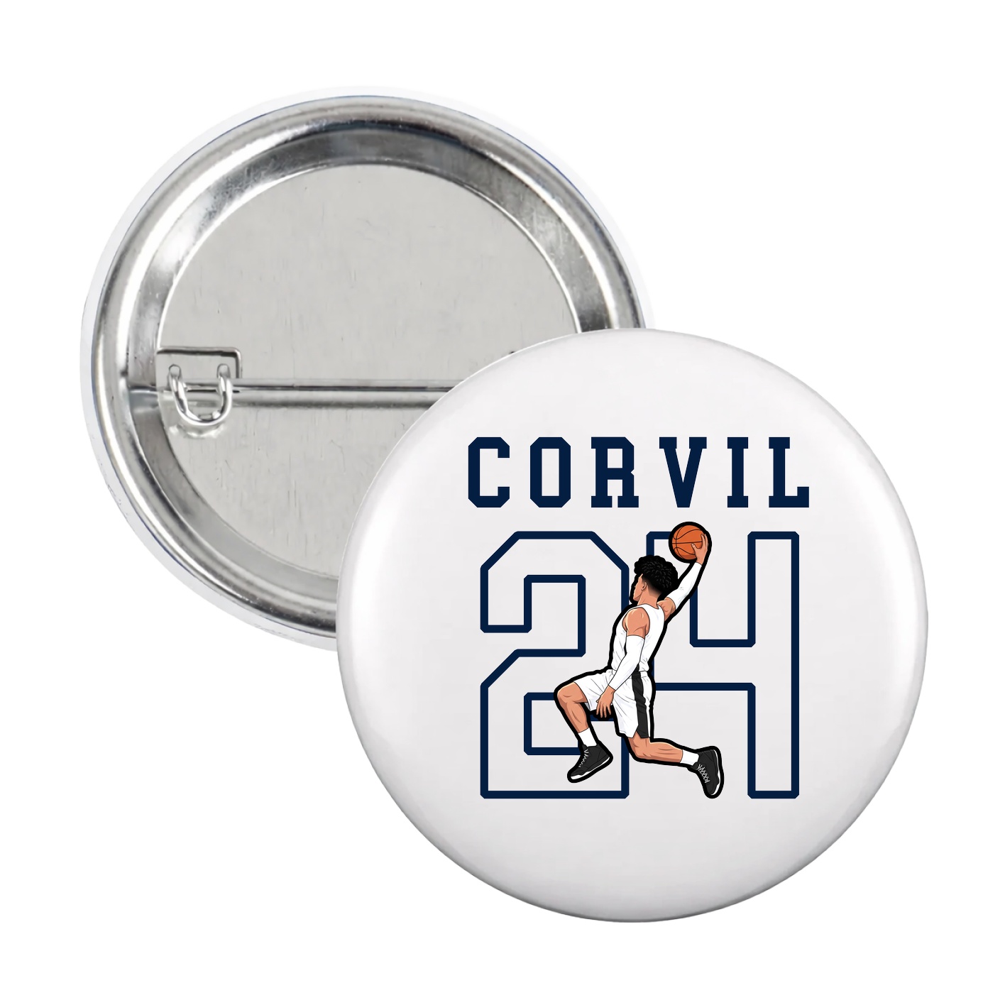Game Day Button — Shirsey in White
