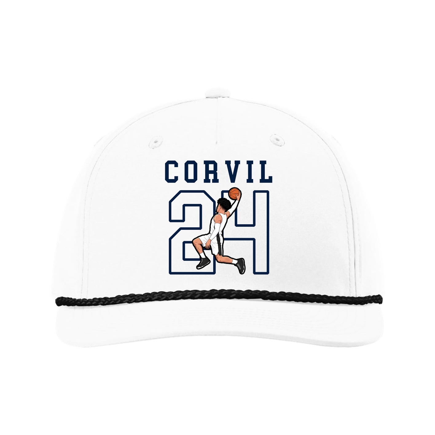 Five-Panel Classic Rope Cap — Shirsey in White
