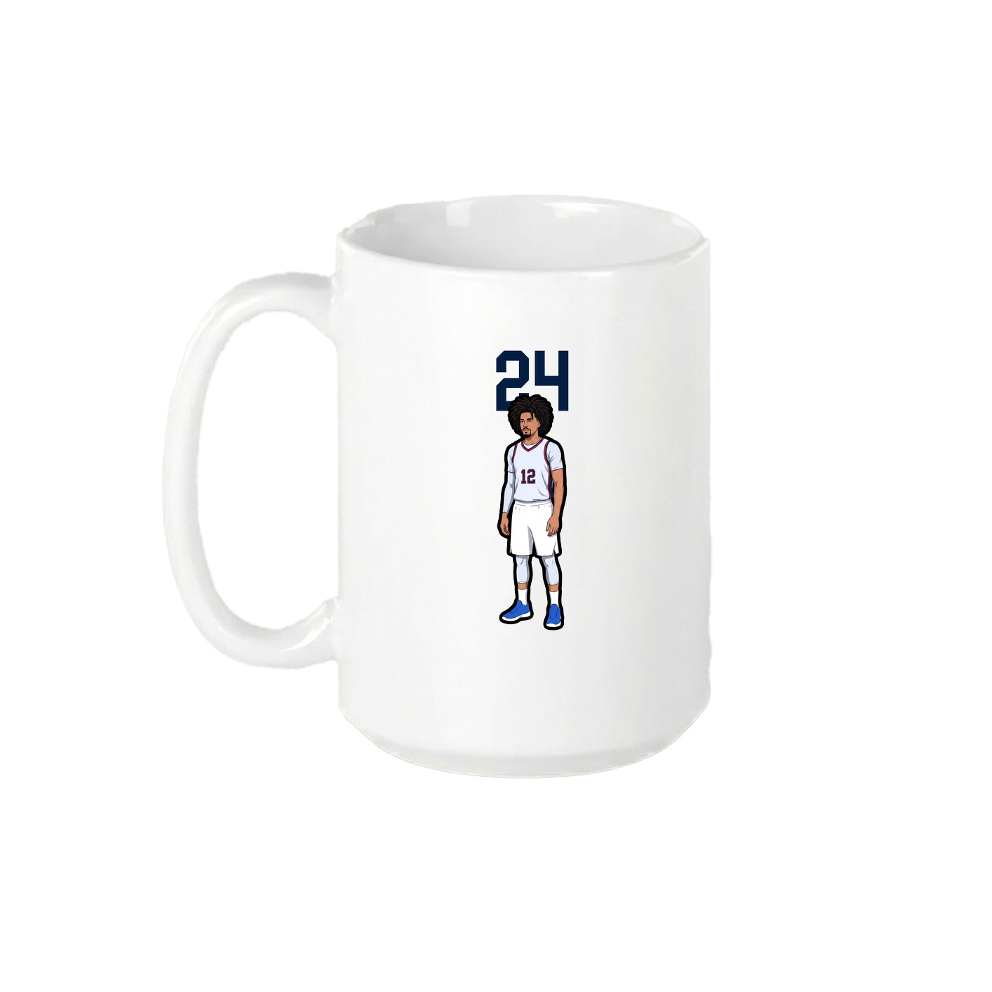 15oz Coffee Mug — Number Top in White