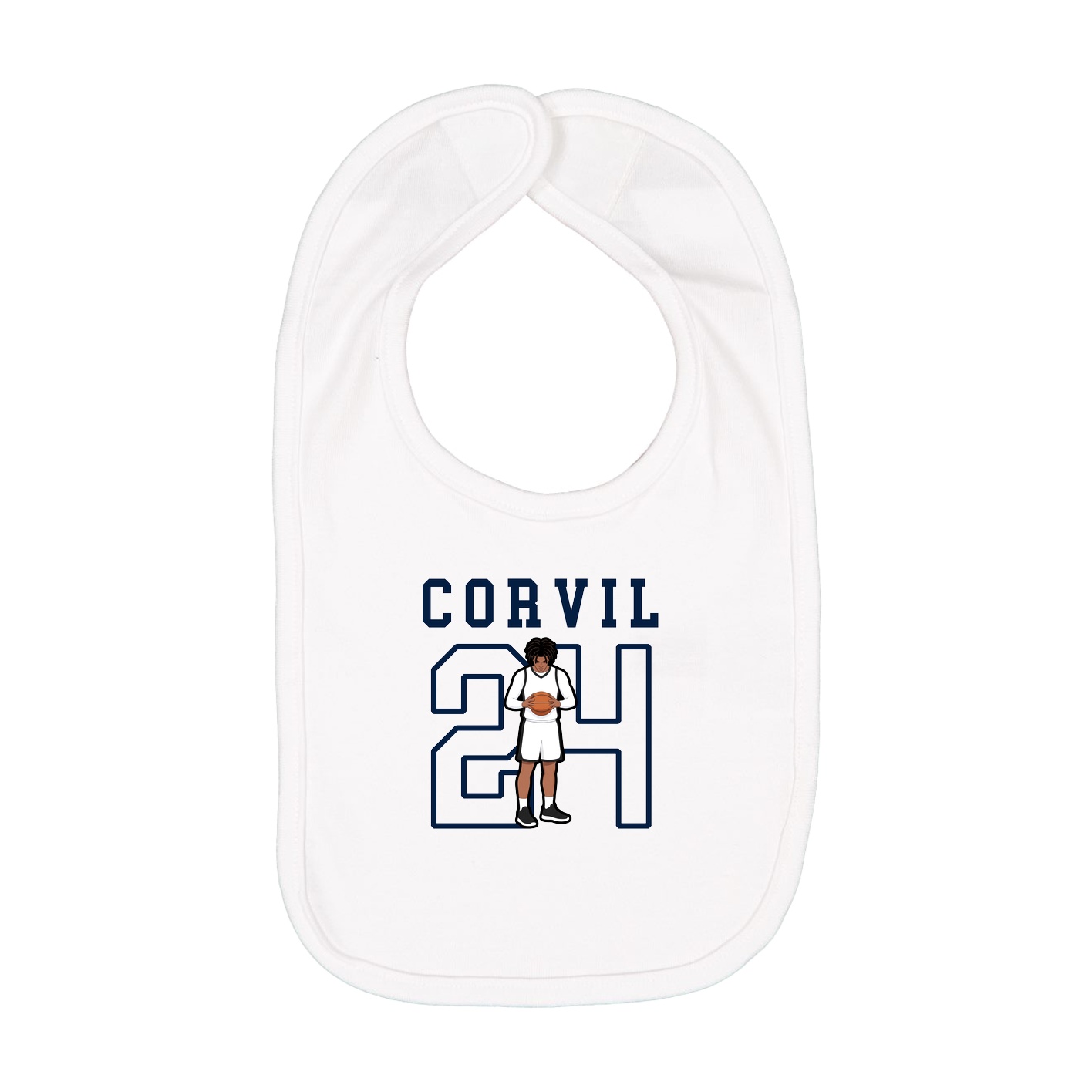 Infant Bib — Shirsey in White