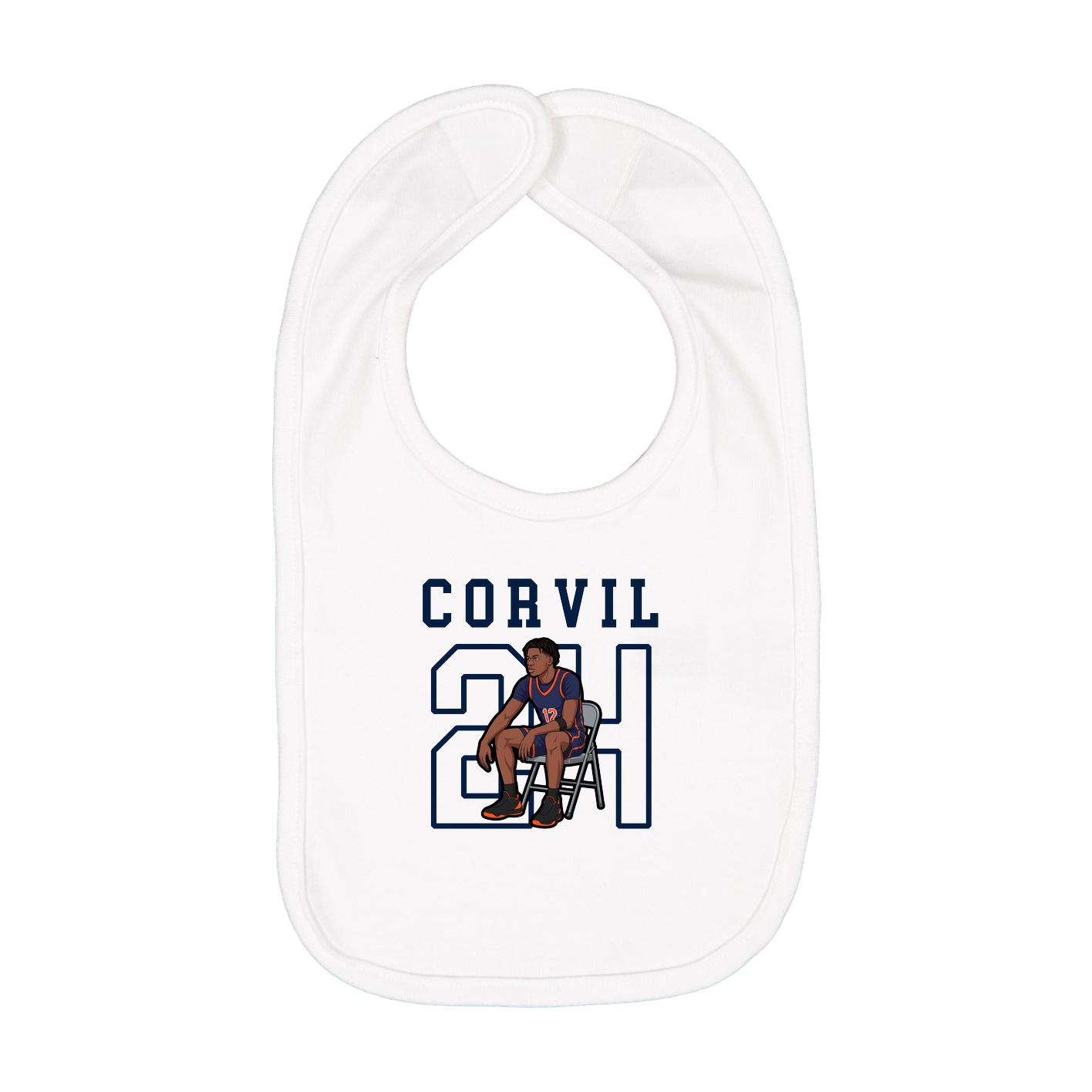 Infant Bib — Shirsey in White