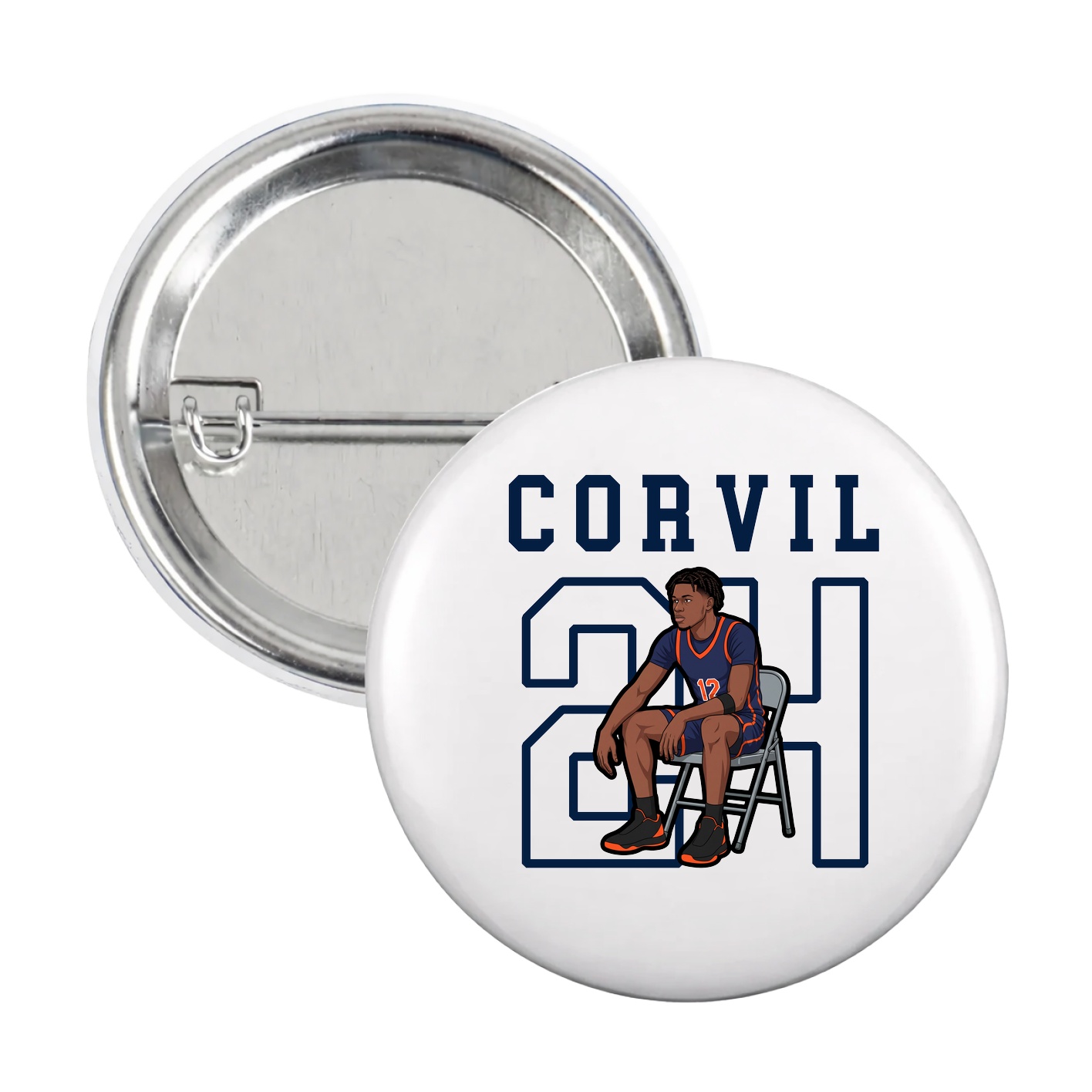 Game Day Button — Shirsey in White