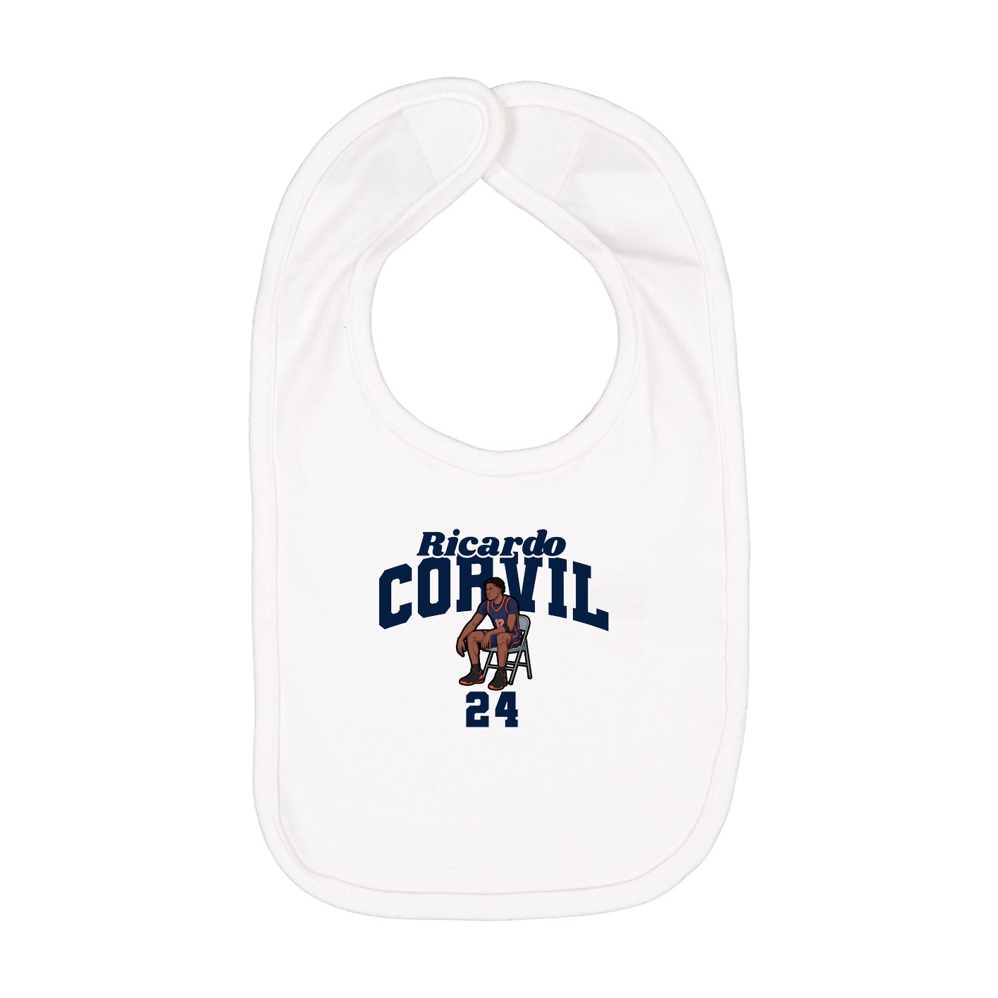 Infant Bib — Signature Arch in White