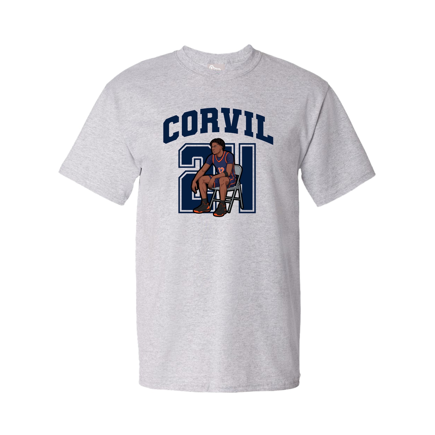 Youth Tee — Number in Grey