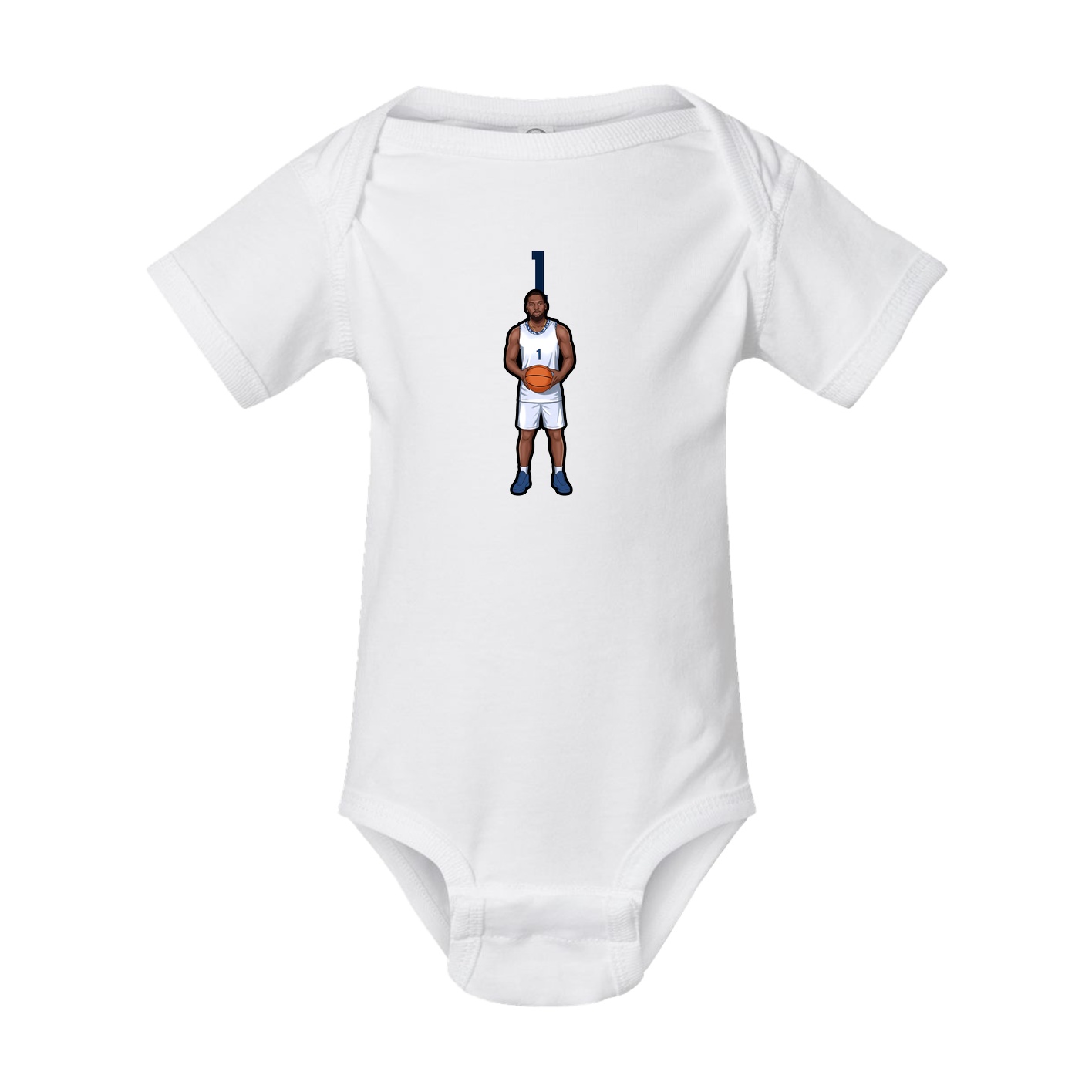 Baby Onesie — Number Top in White