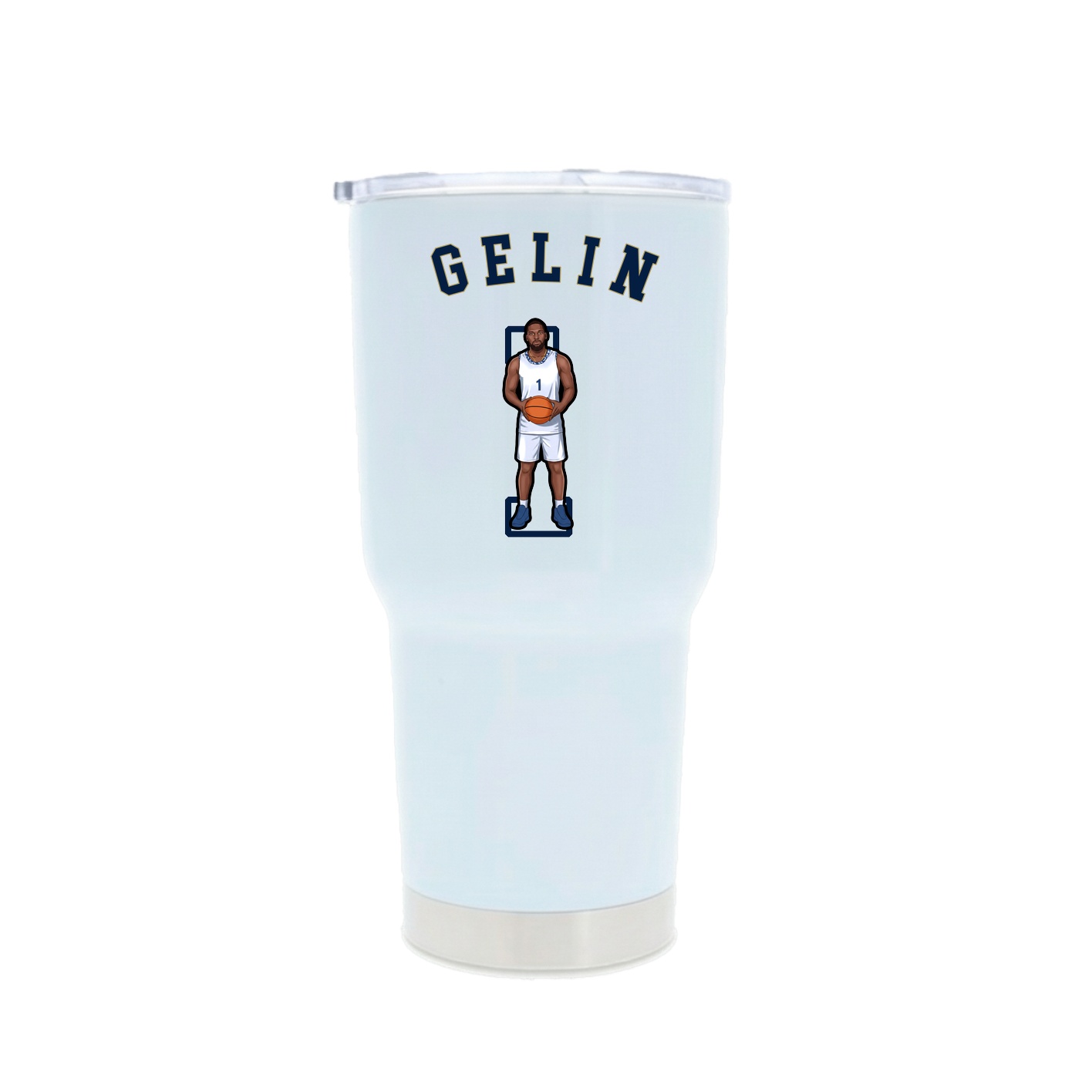 30oz Stainless Steel Tumbler — Shirsey Arch in White