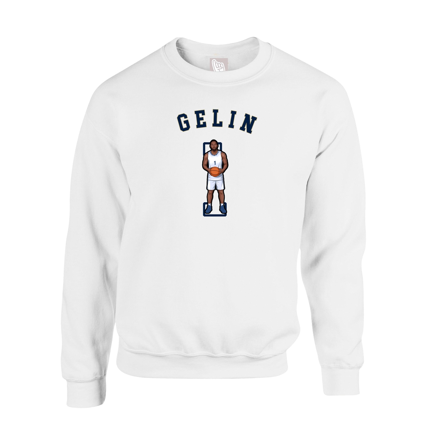 Fleece Crew — Shirsey Arch in White