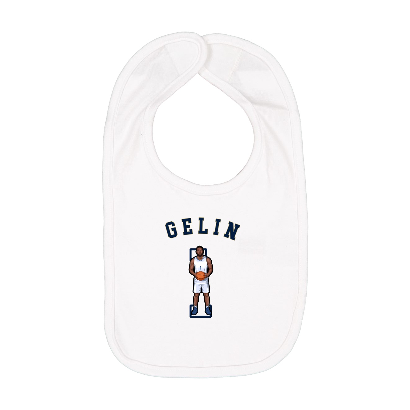 Infant Bib — Shirsey Arch in White