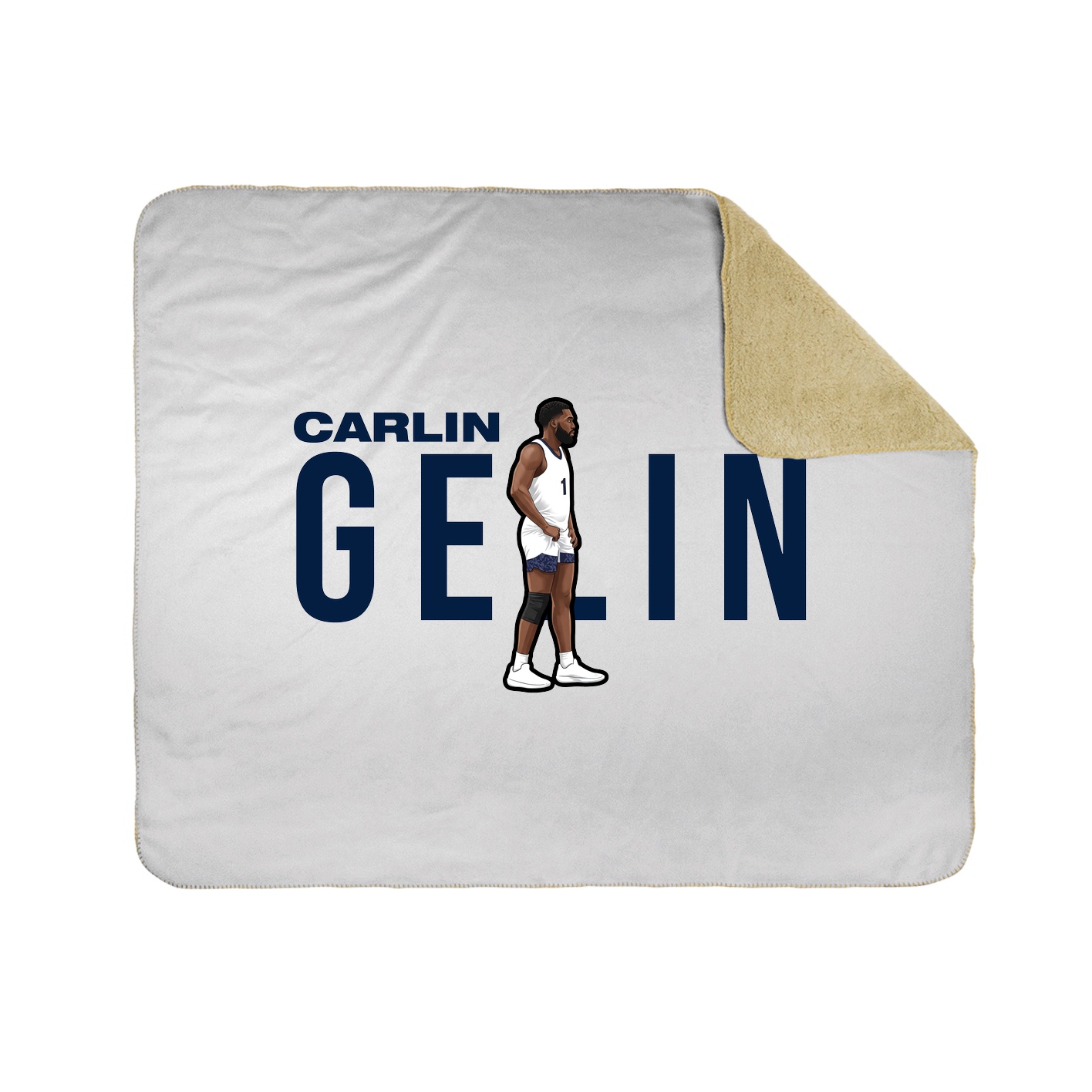 Throw Blanket — Player Name in White