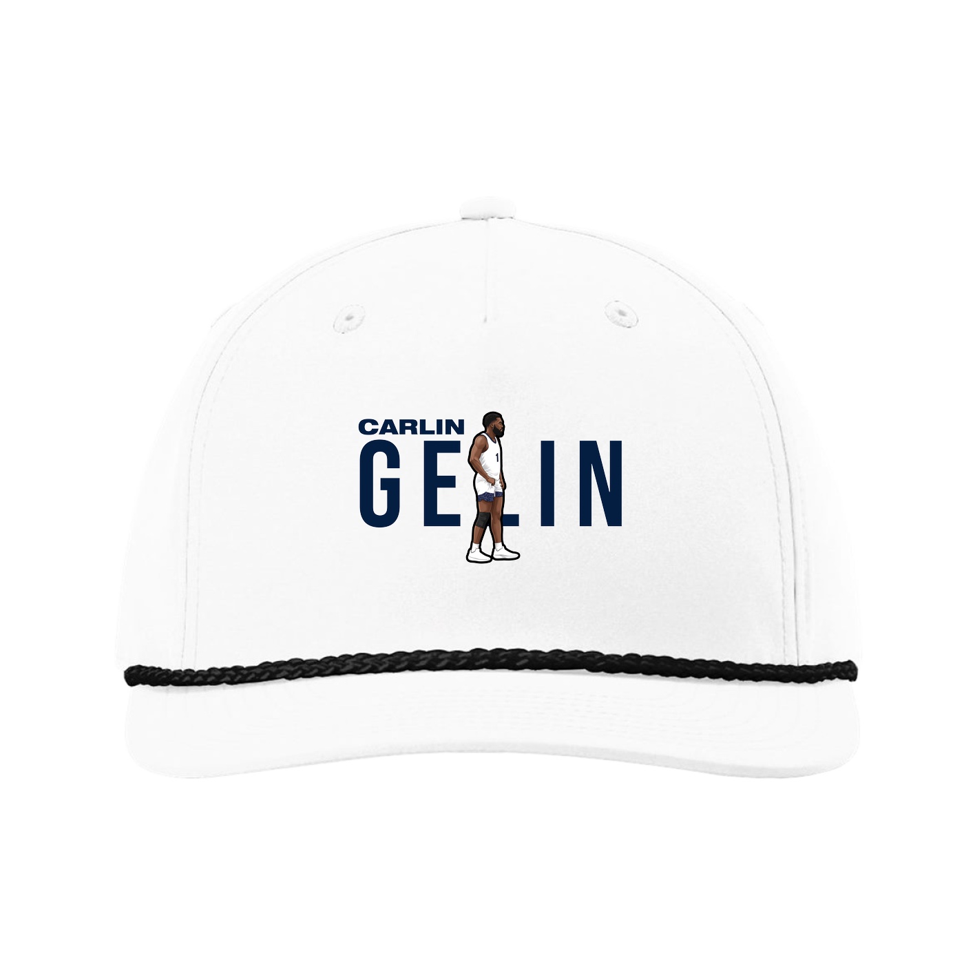 Five-Panel Classic Rope Cap — Player Name in White