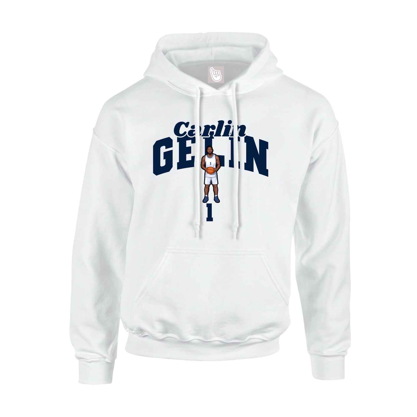Youth Hoodie — Signature Arch in White