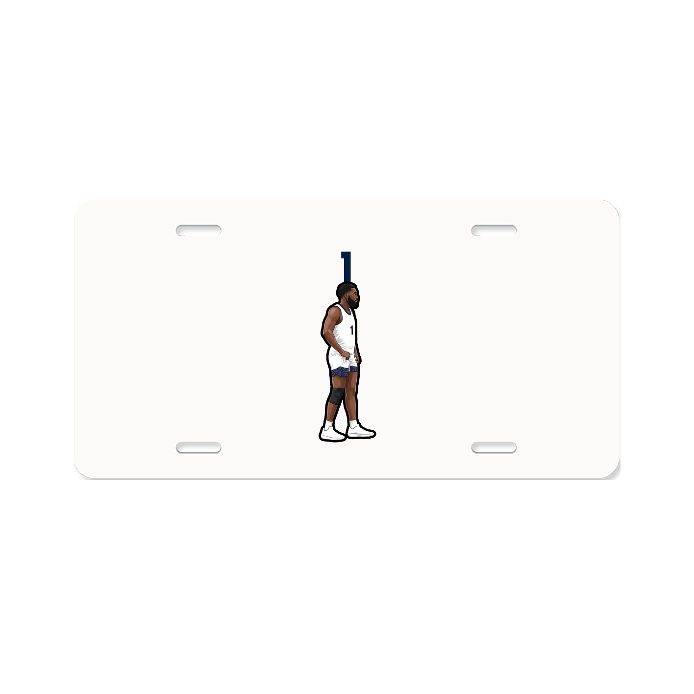 License Plate — Number Top in Classic