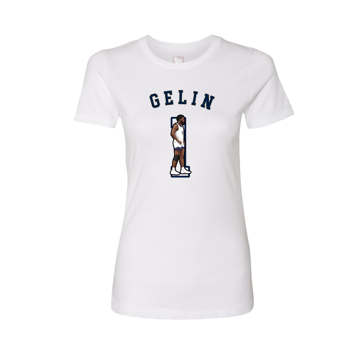 Fitted Women's Tee — Shirsey Arch in White