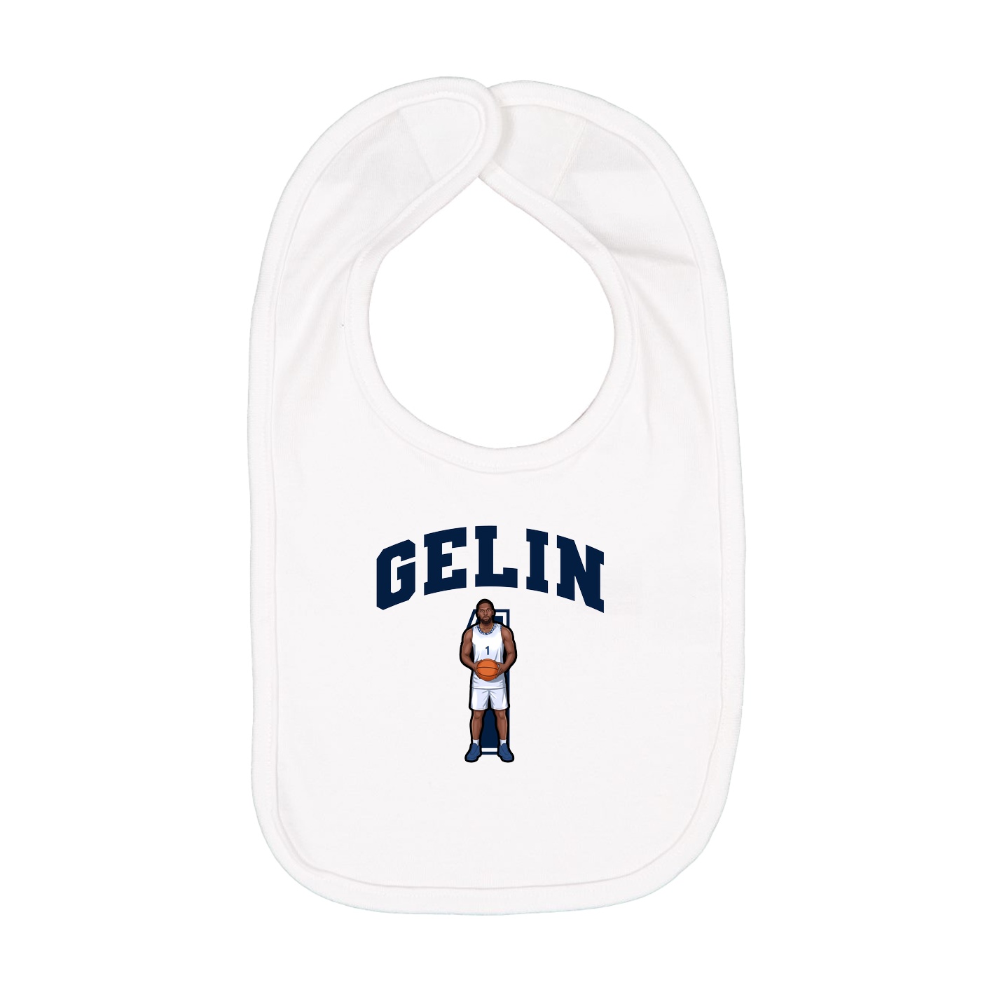 Infant Bib — Number in White
