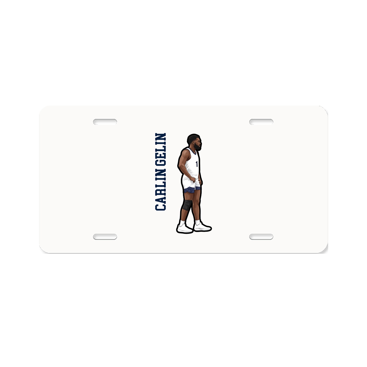 License Plate — Name Vertical in Classic