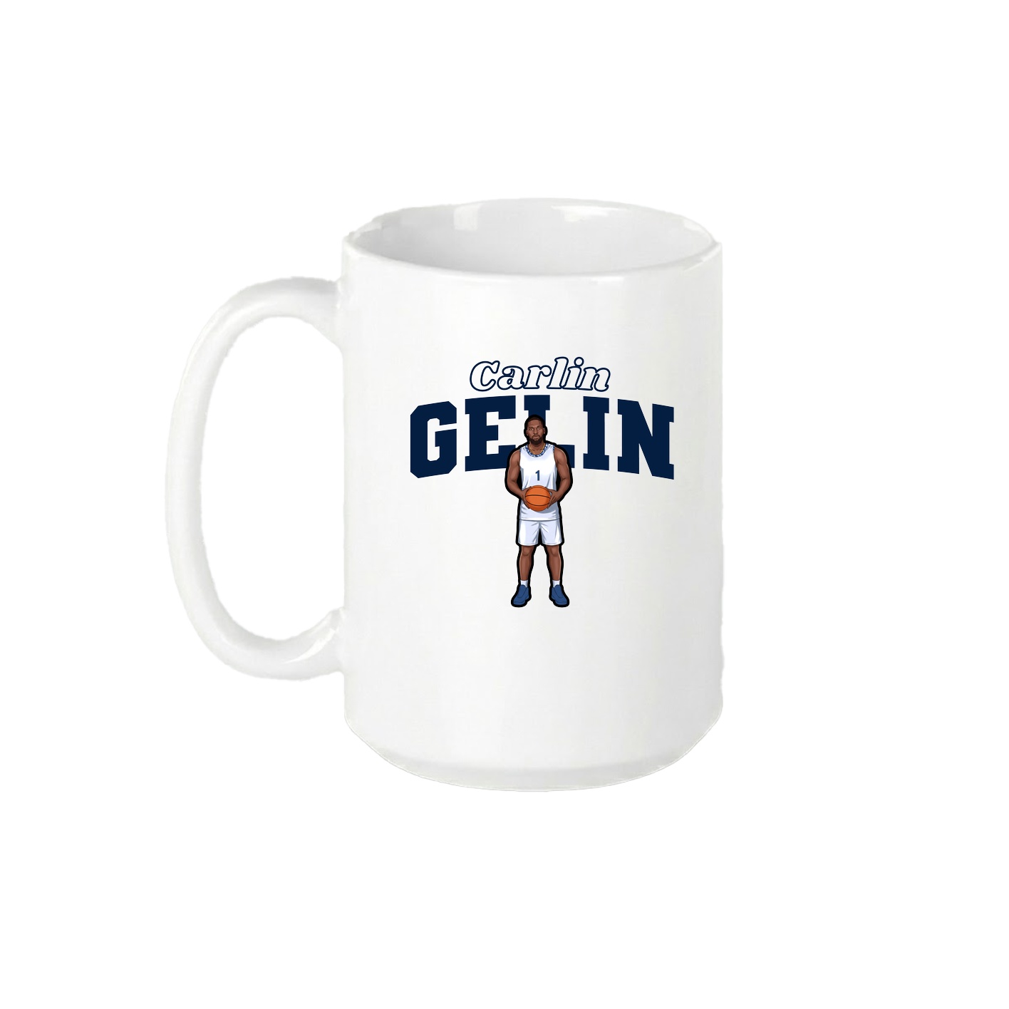 15oz Coffee Mug — Name Arch in White