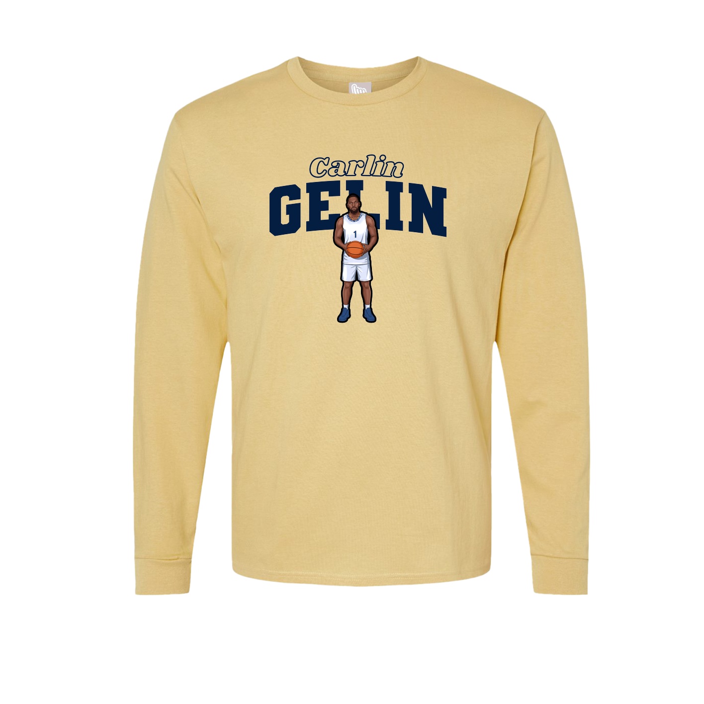 Long Sleeve Tee — Name Arch in Vegas Gold