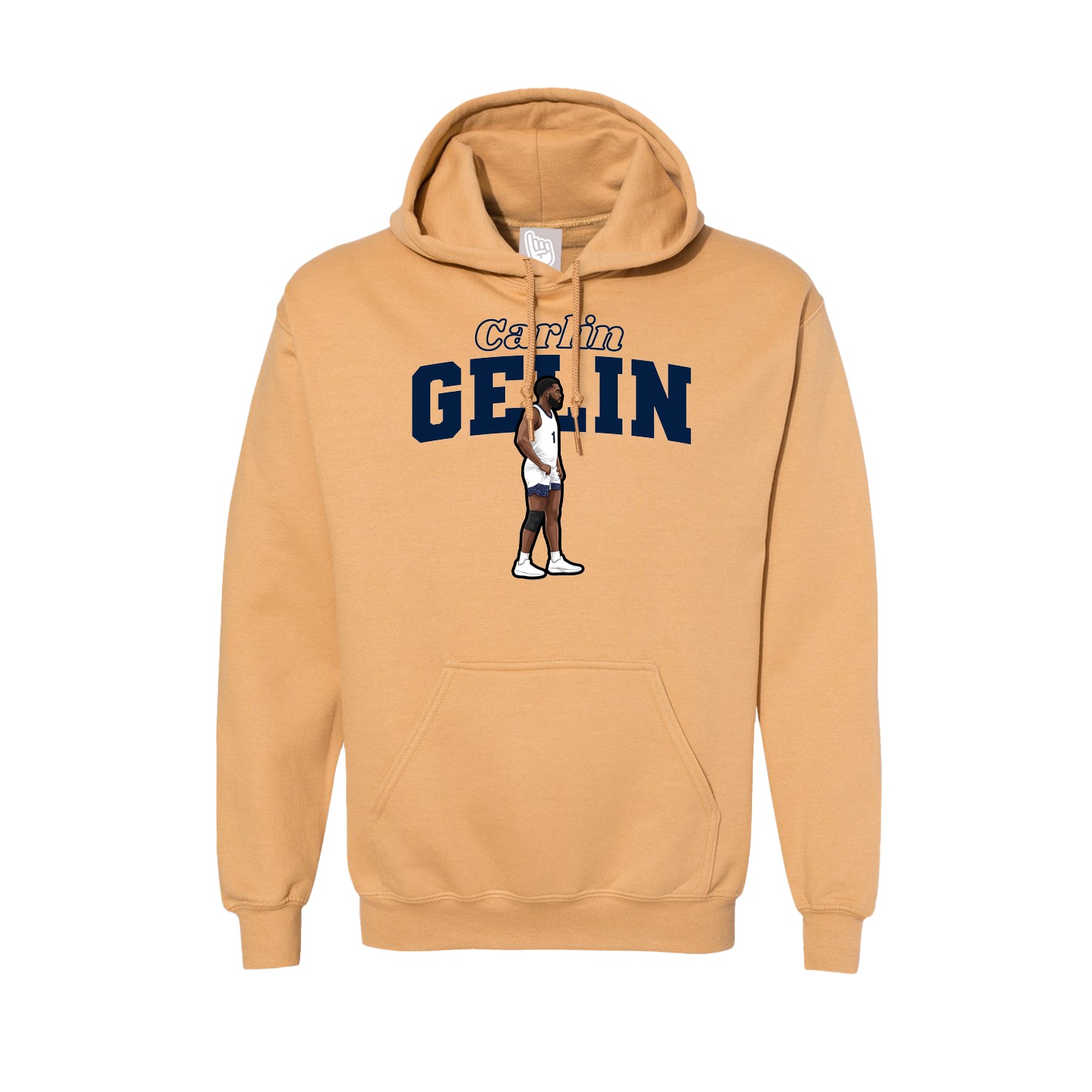 Hoodie — Name Arch in Vegas Gold