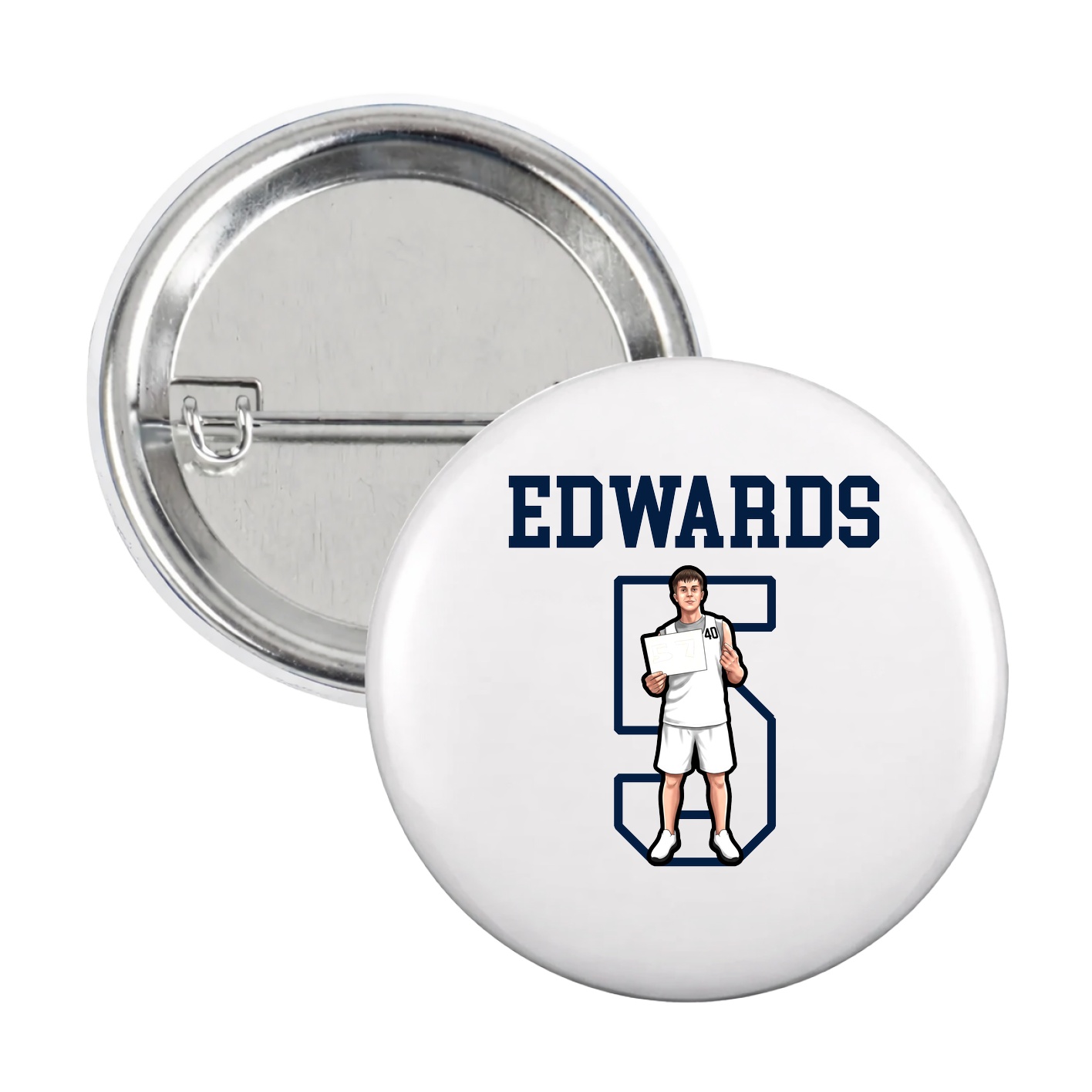 Game Day Button — Shirsey in White