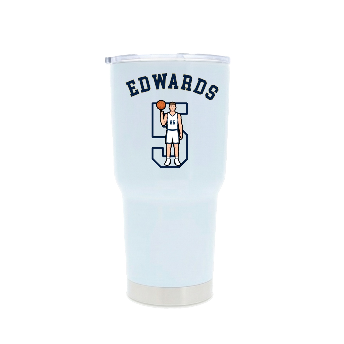 30oz Stainless Steel Tumbler — Shirsey Arch in White