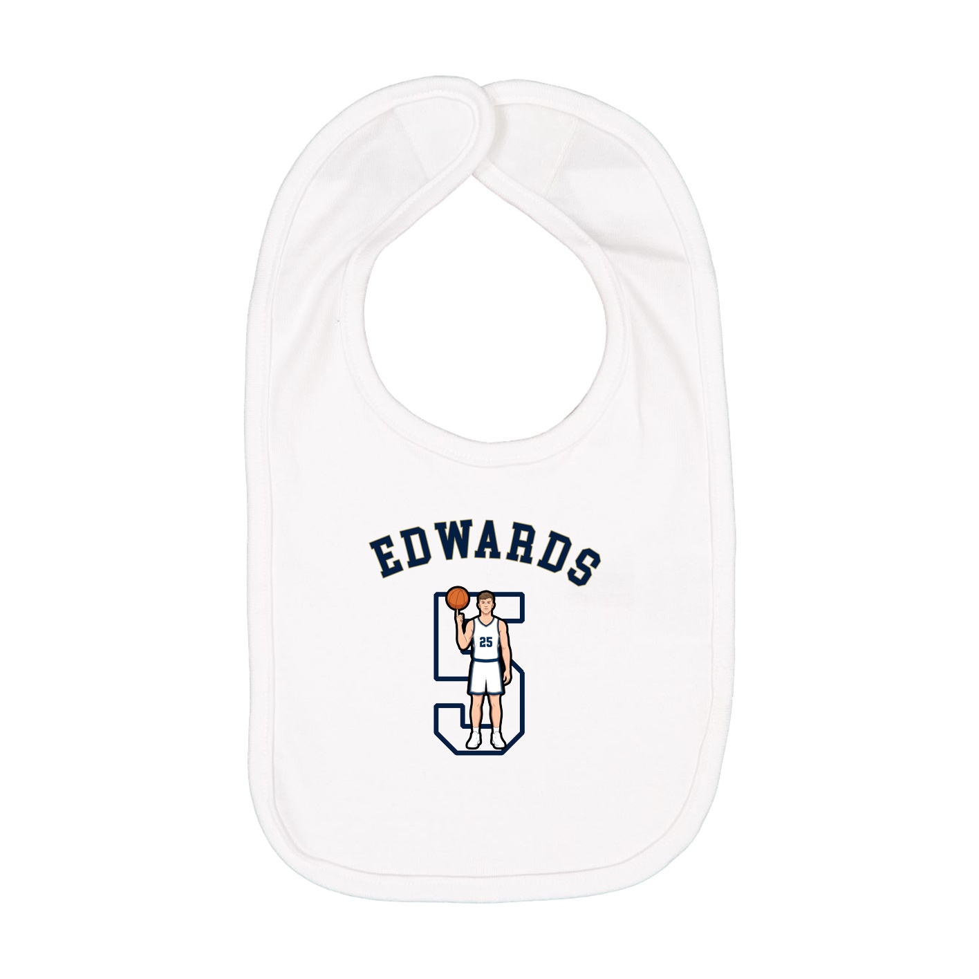 Infant Bib — Shirsey Arch in White