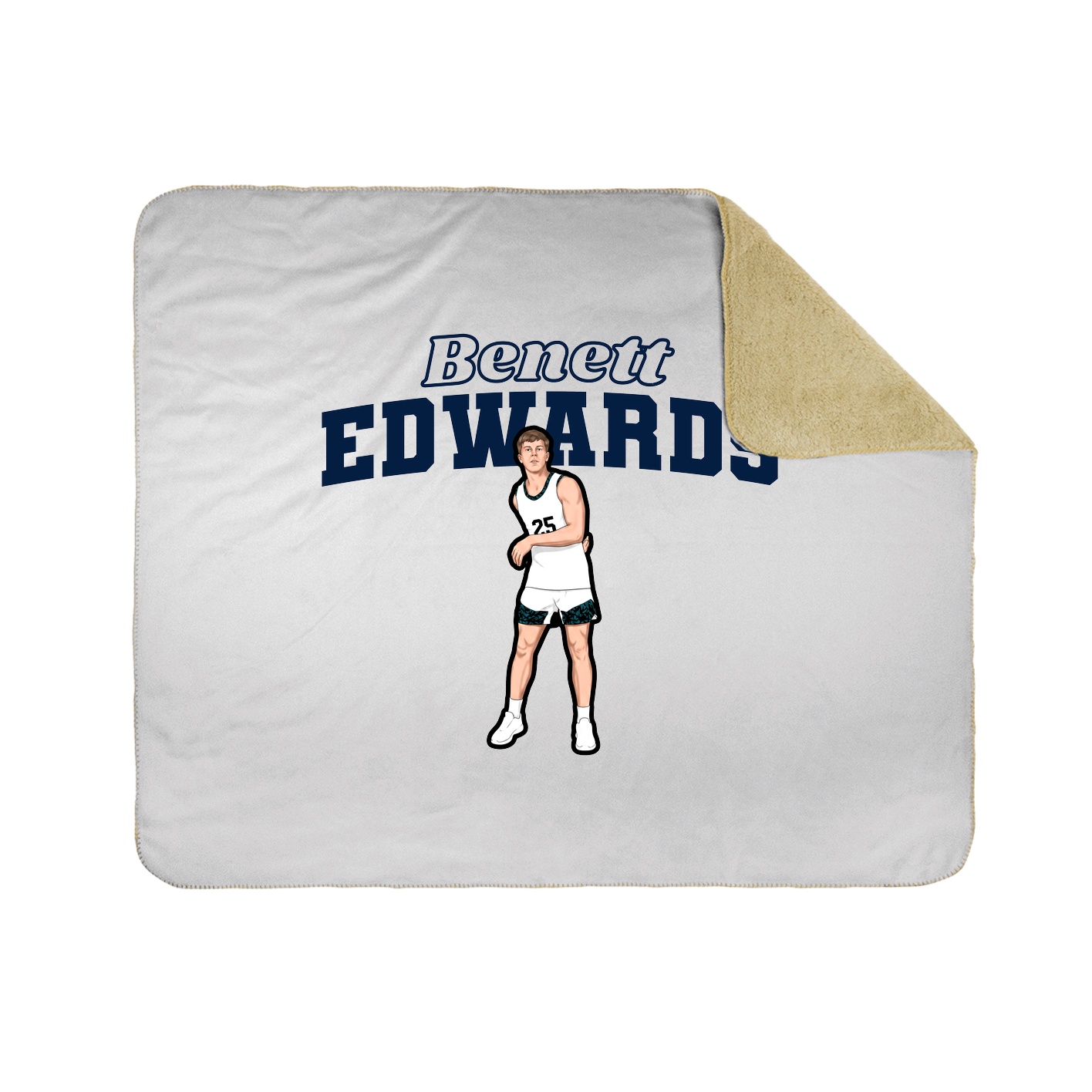 Throw Blanket — Name Arch in White