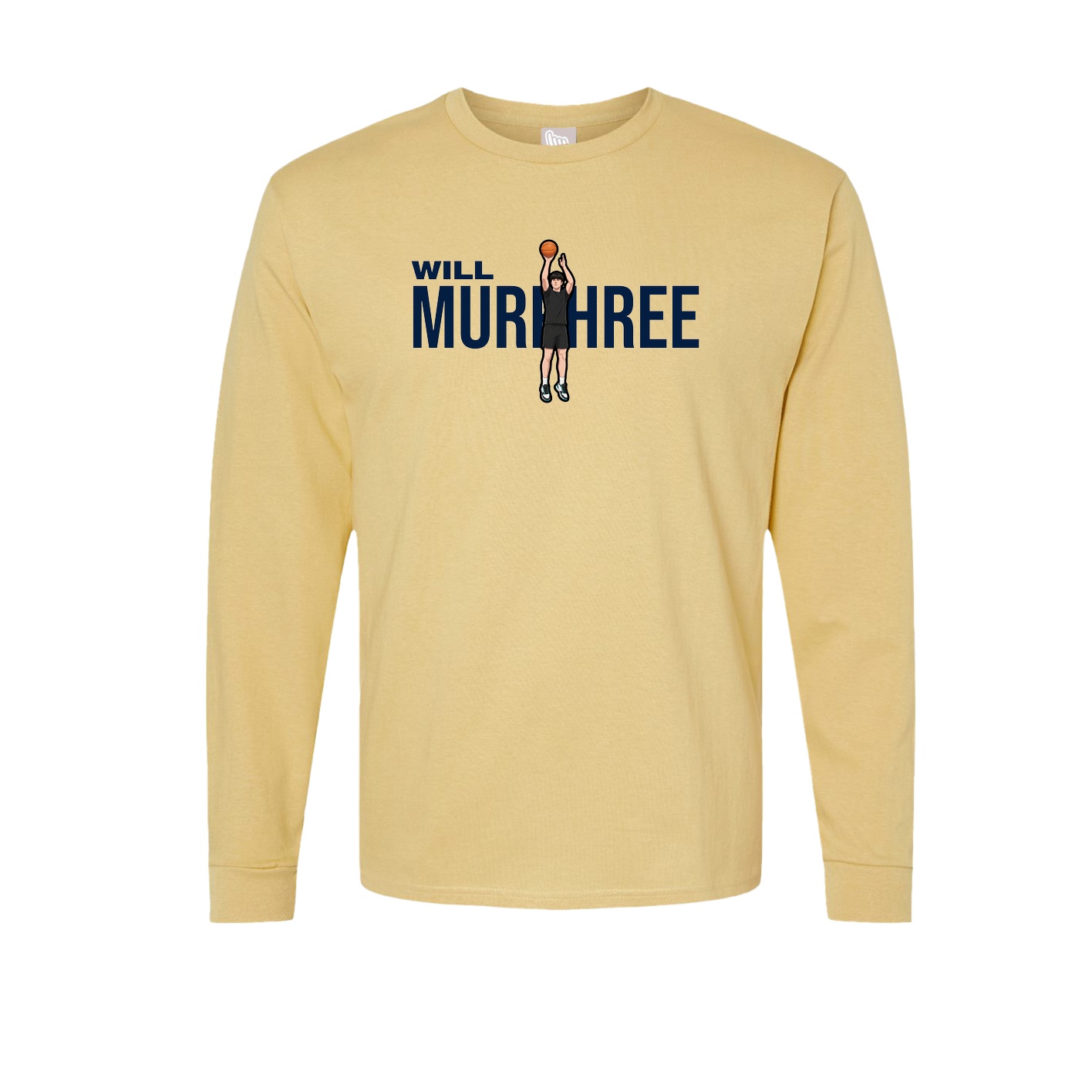 Long Sleeve Tee — Player Name in Vegas Gold
