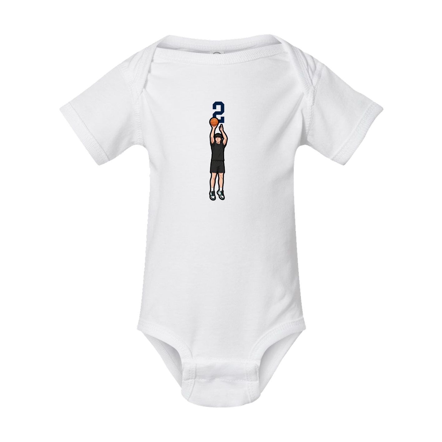 Baby Onesie — Number Top in White