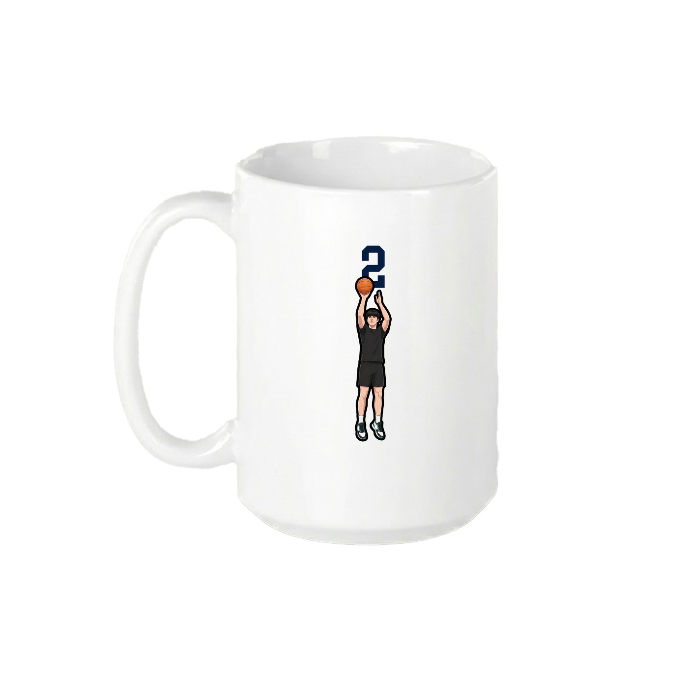15oz Coffee Mug — Number Top in White
