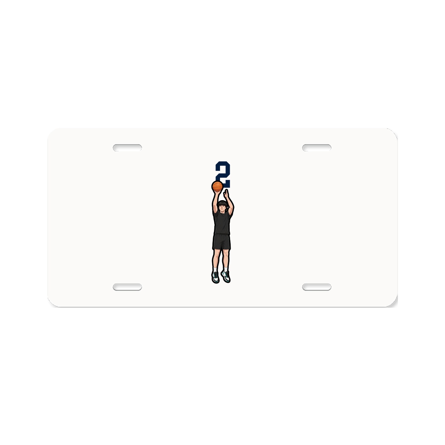 License Plate — Number Top in Classic