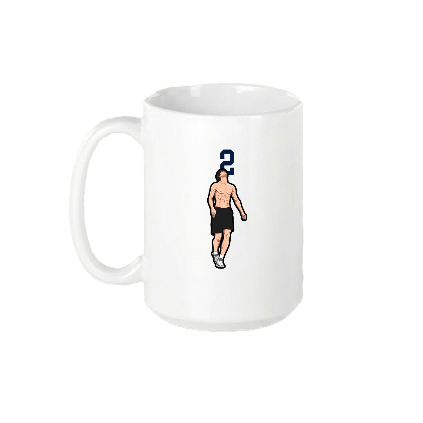 15oz Coffee Mug — Number Top in White
