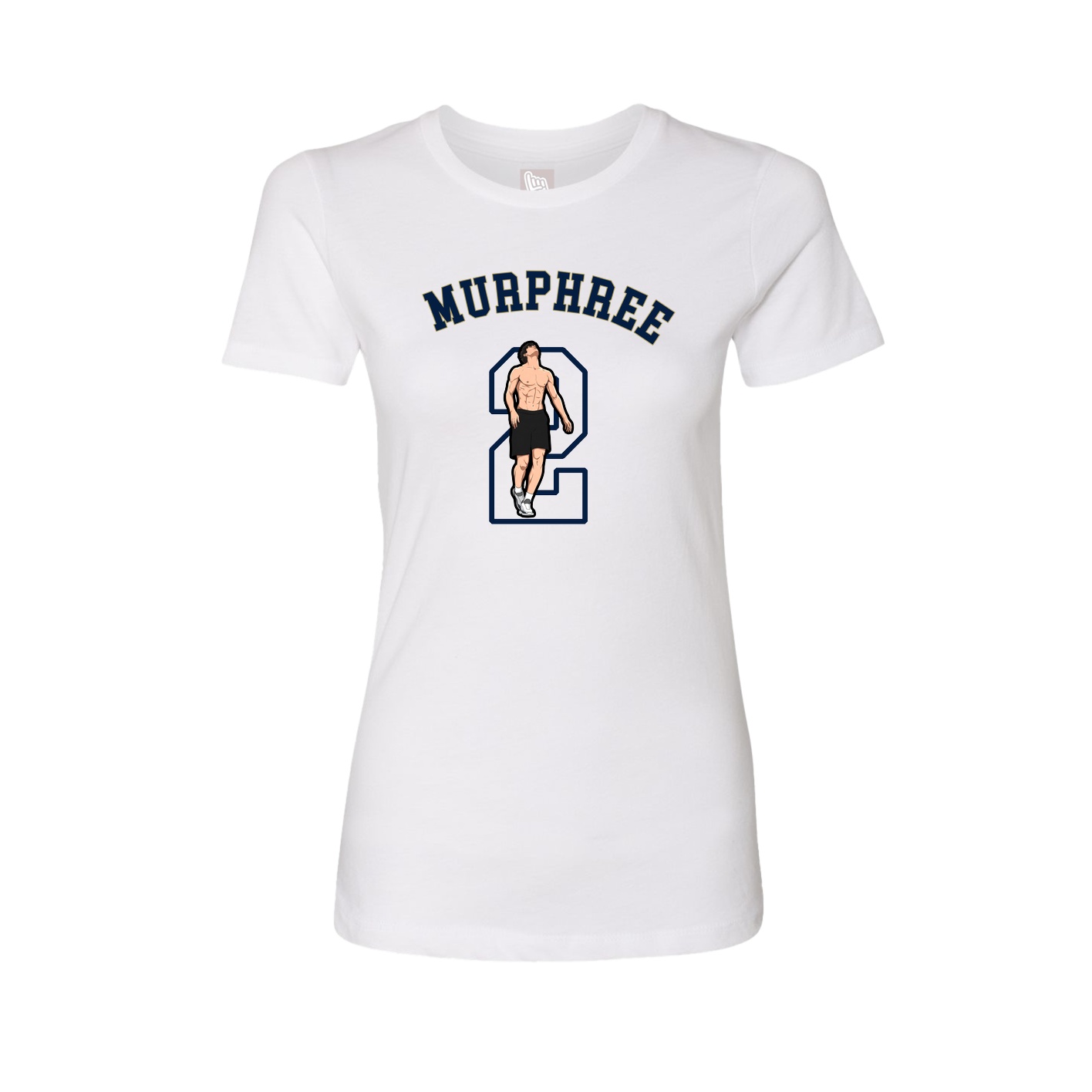 Fitted Women's Tee — Shirsey Arch in White