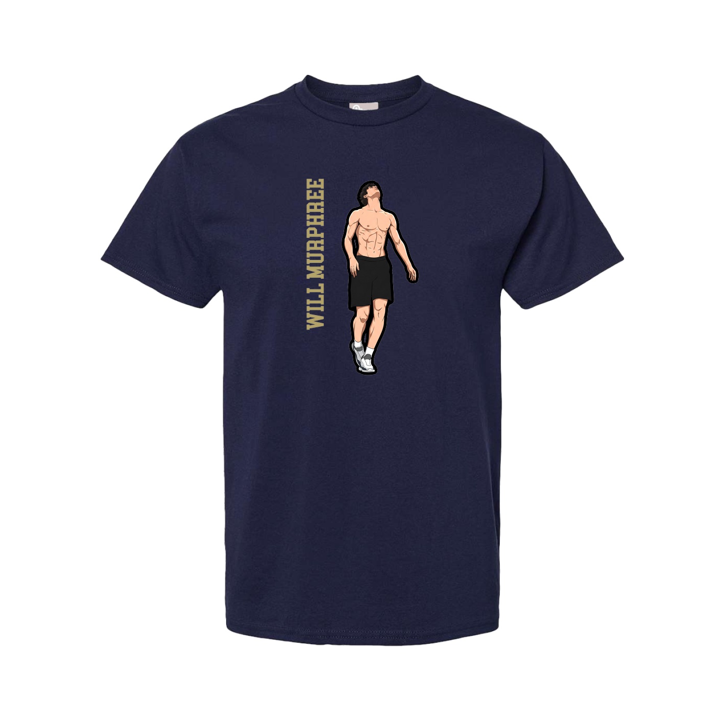 Tee — Name Vertical in Navy