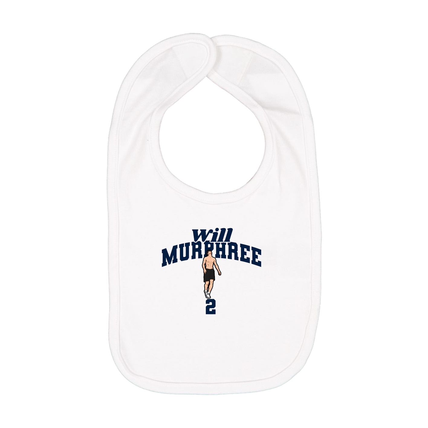 Infant Bib — Signature Arch in White