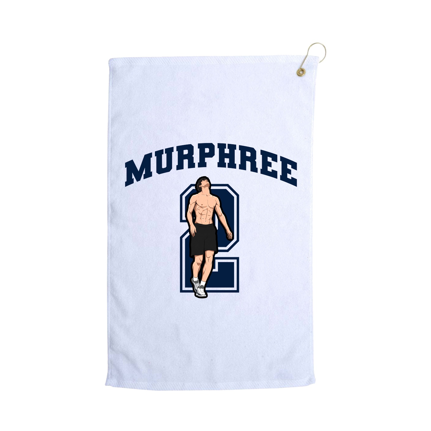 Golf Towel — Number in White