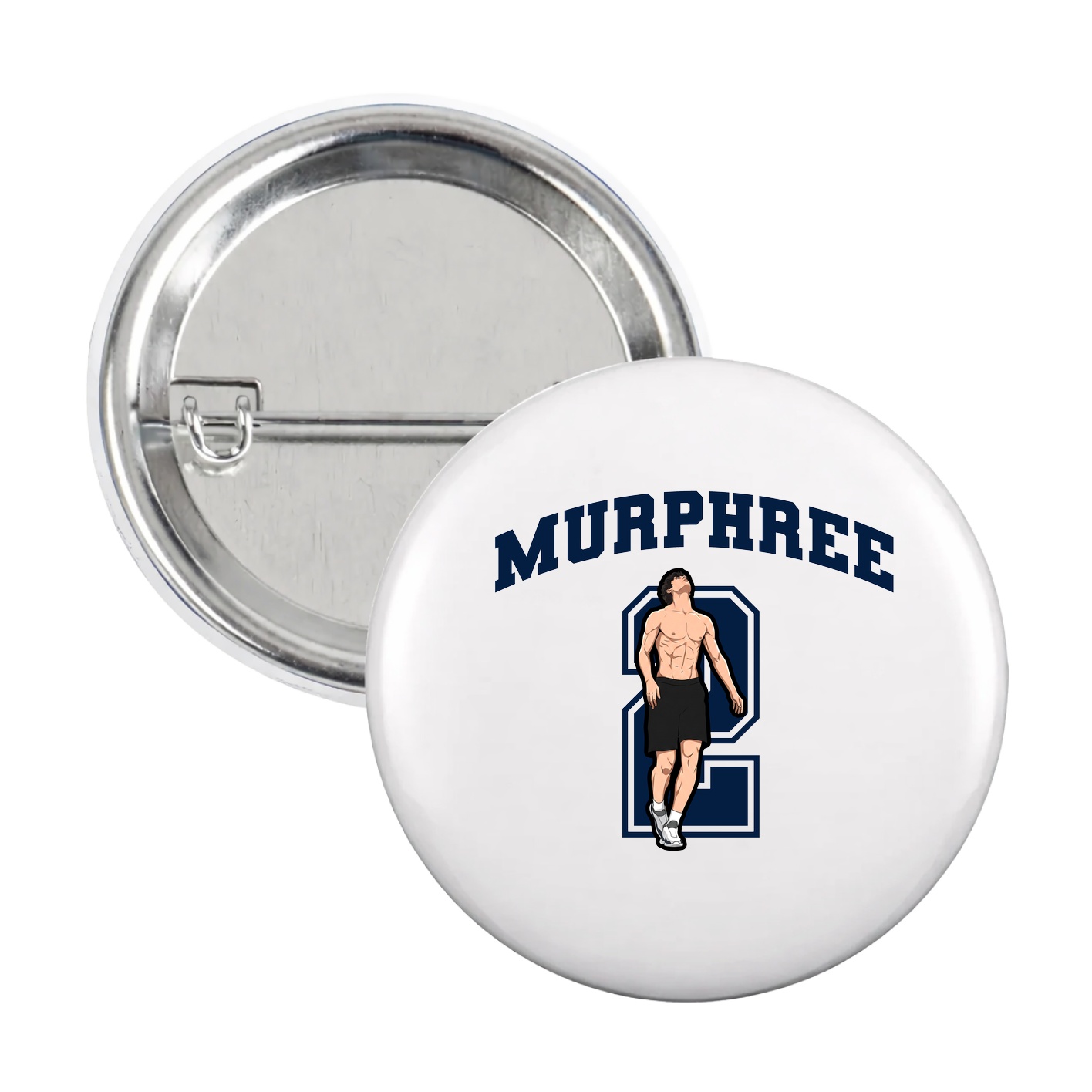 Game Day Button — Number in White