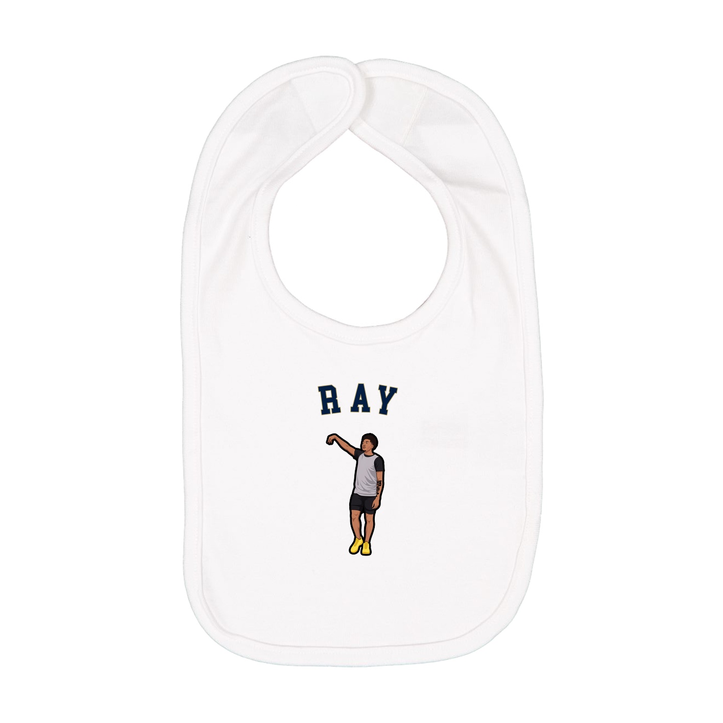 Infant Bib — Shirsey Arch in White