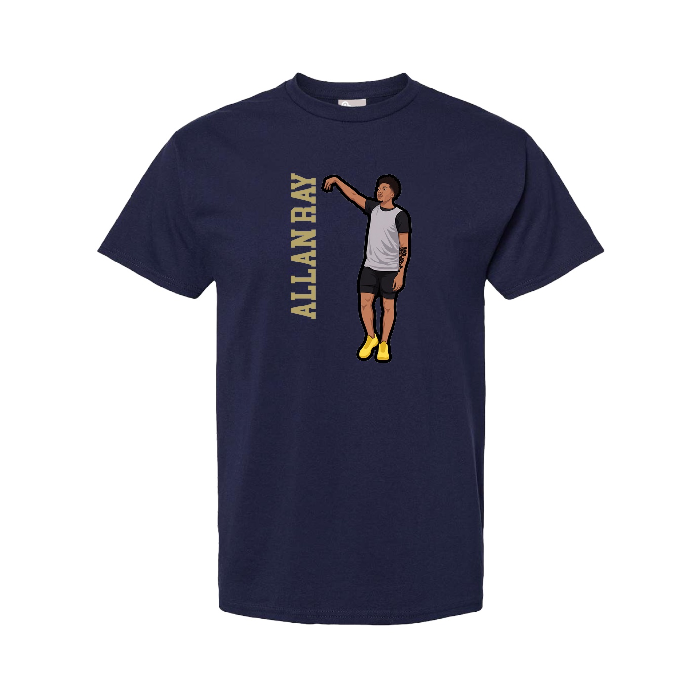 Youth Tee — Name Vertical in Navy