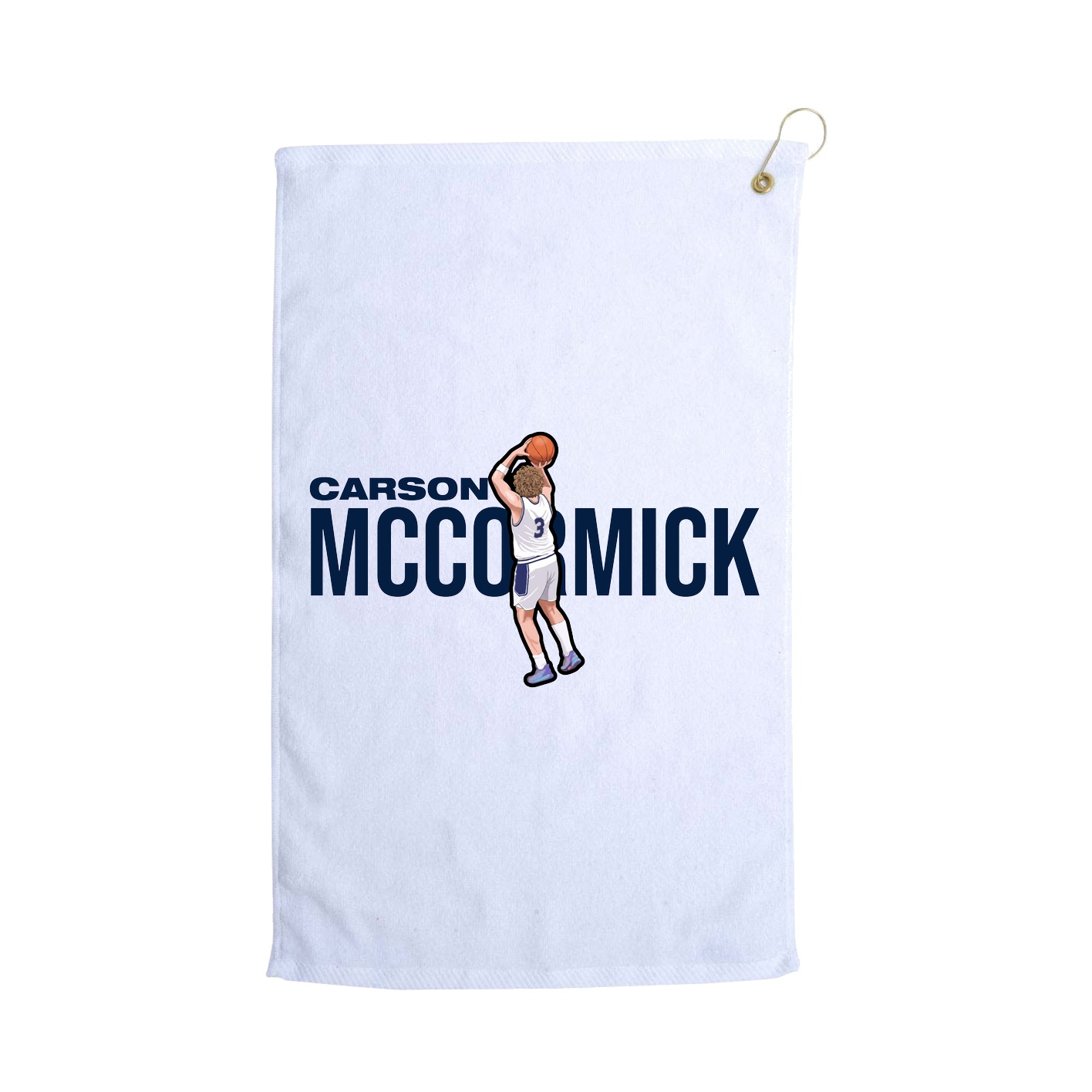 Golf Towel — Player Name in White