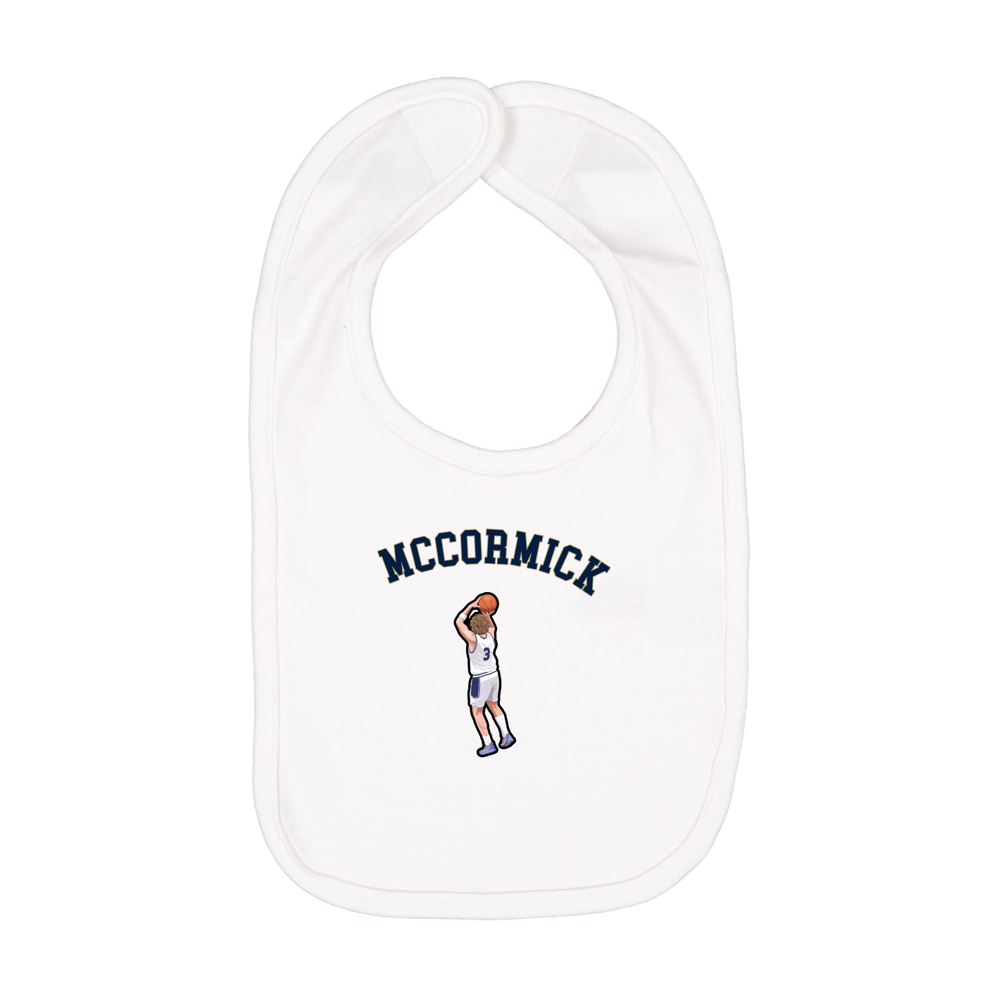 Infant Bib — Shirsey Arch in White