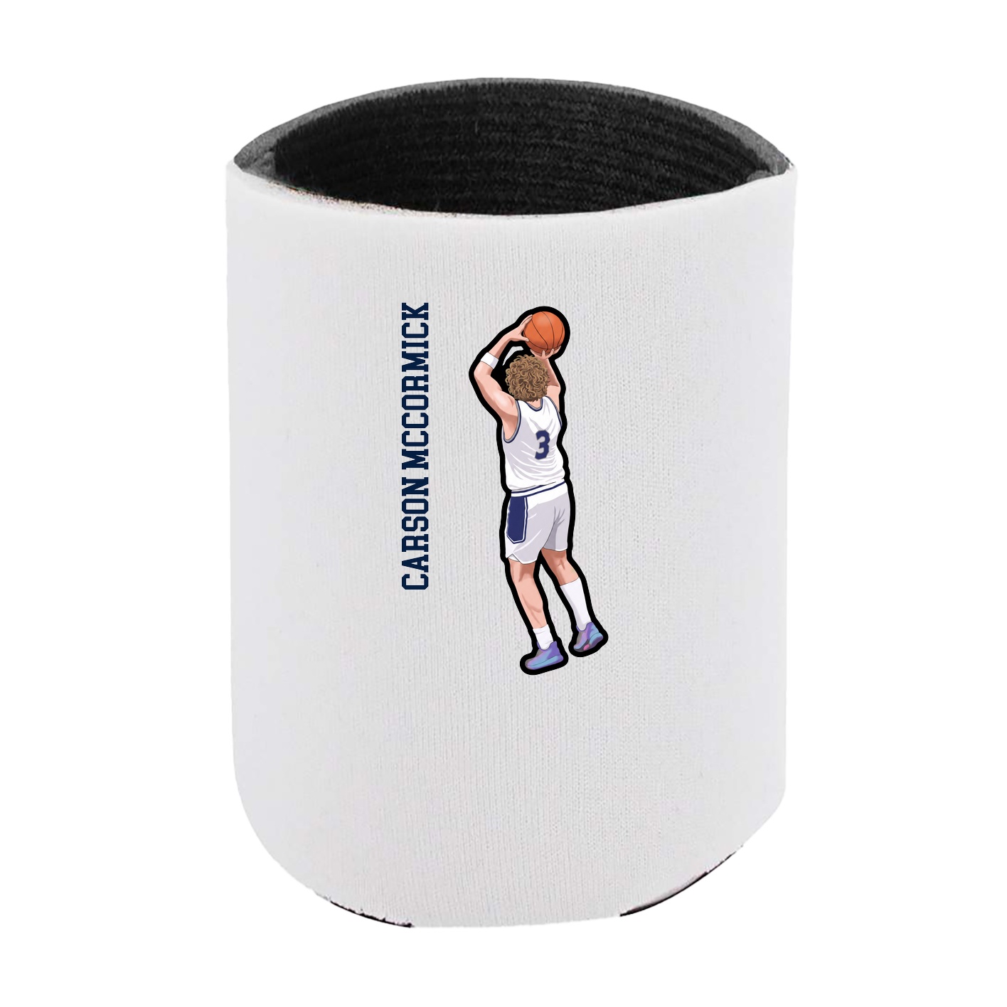 Can Holder — Name Vertical in White